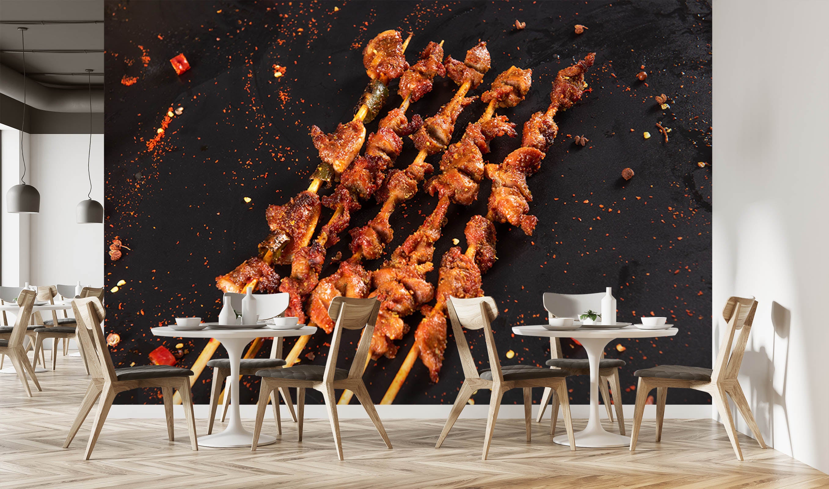 3D Grill Kebab Shop BBQ 349 Wall Mural Wall Murals Commercial
