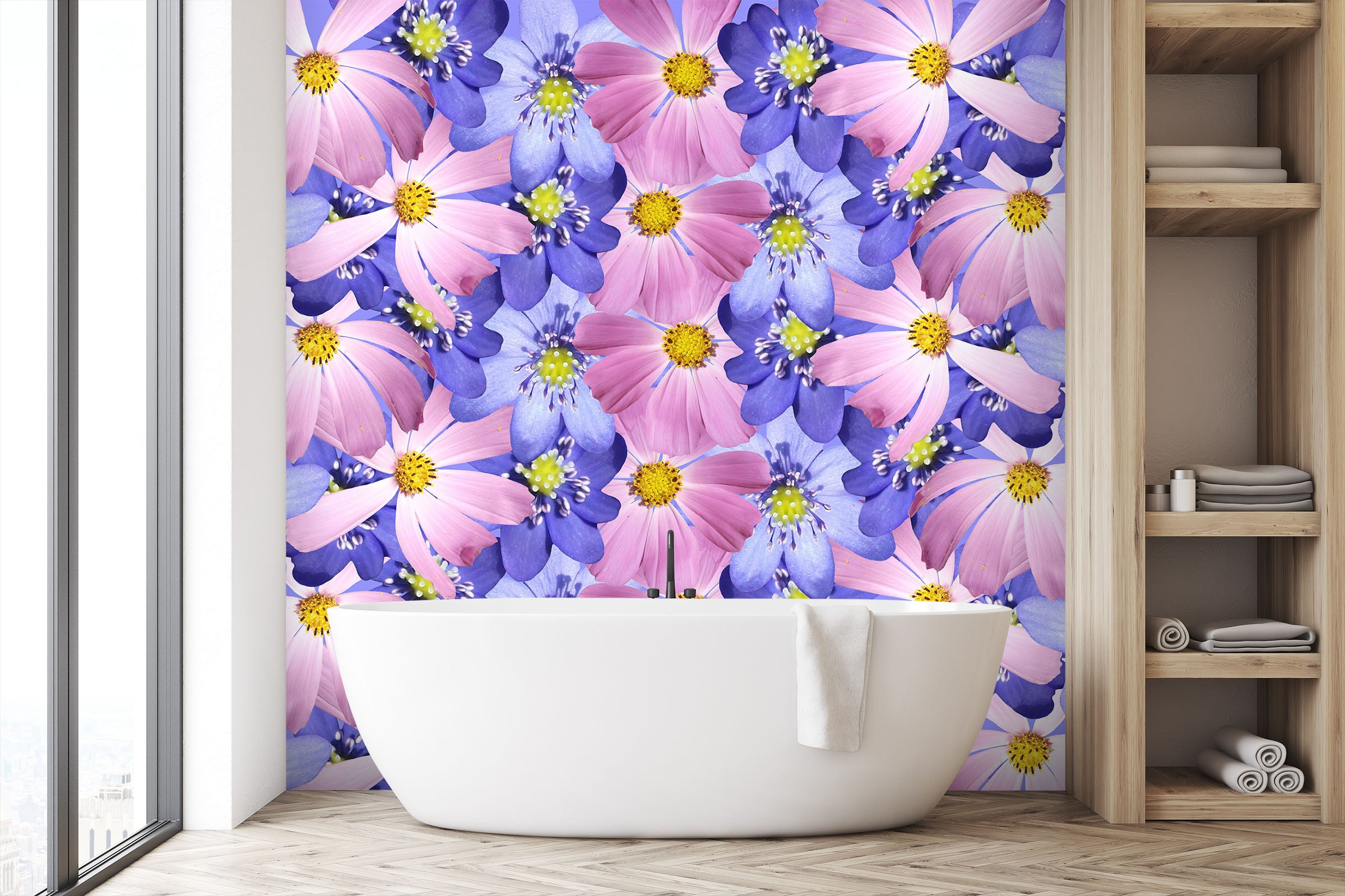 3D Pink Flower 2045 Wall Mural Wall Murals