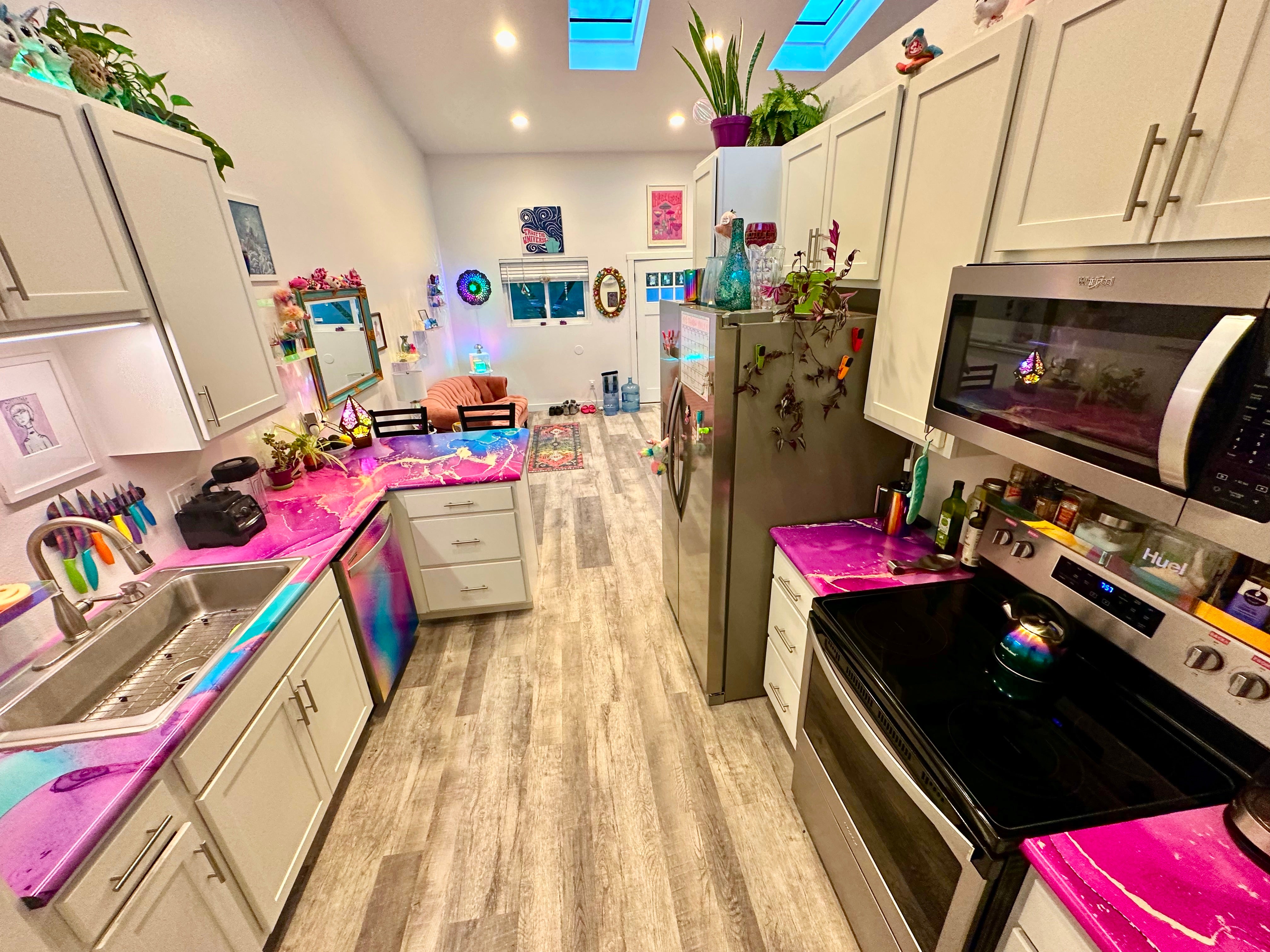 3D Fantasy Purple Charm JJ4380FF Self-adhesive Stickers