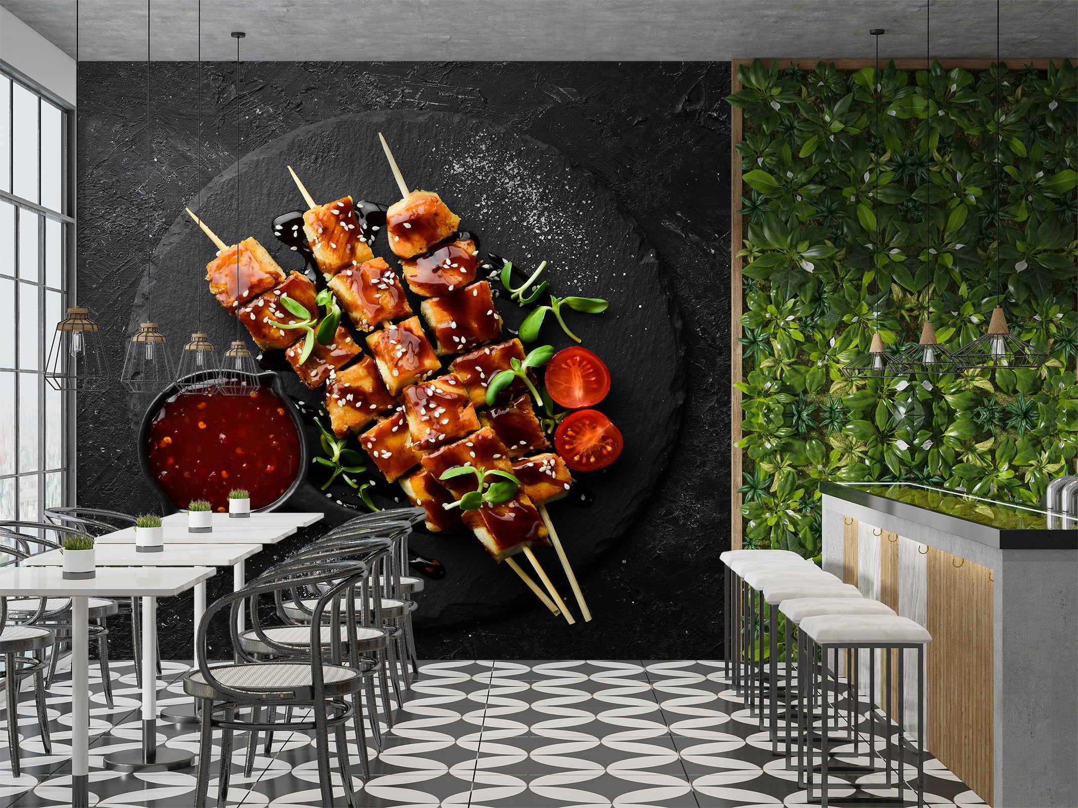 3D Grill Kebab Shop BBQ 339 Wall Mural Wall Murals Commercial