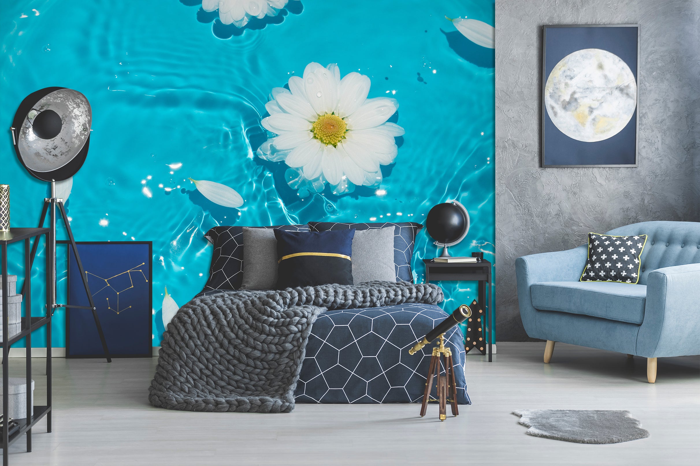 3D Water Petal 2088 Wall Mural Wall Murals
