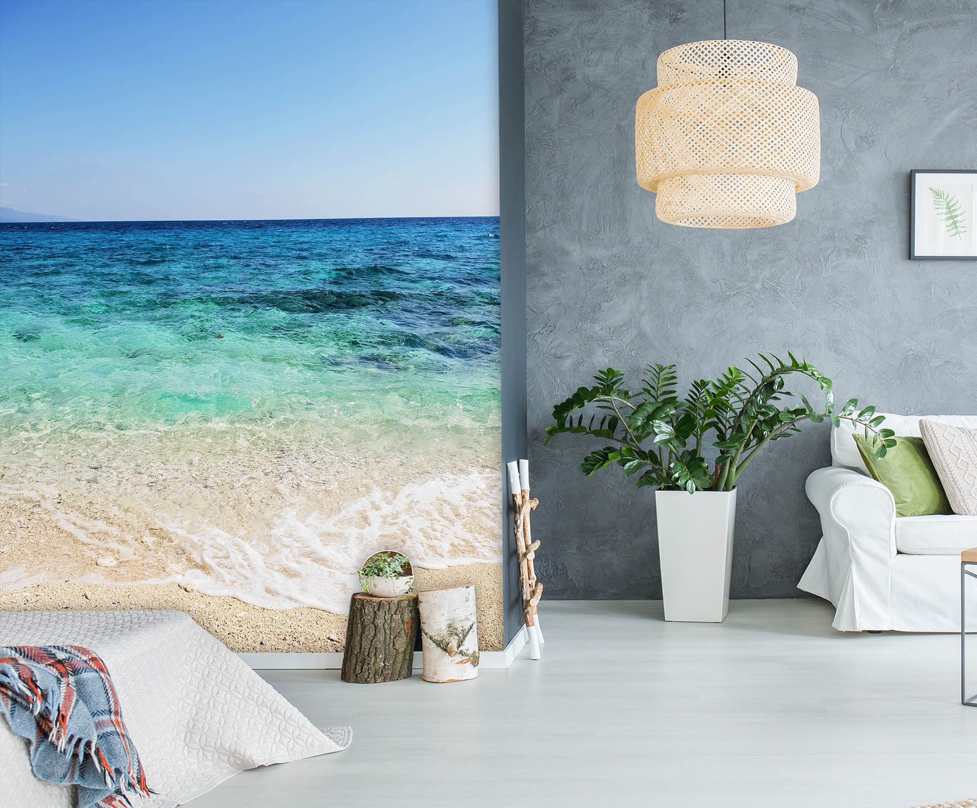 3D Beach Waves 2070 Wall Mural Wall Murals