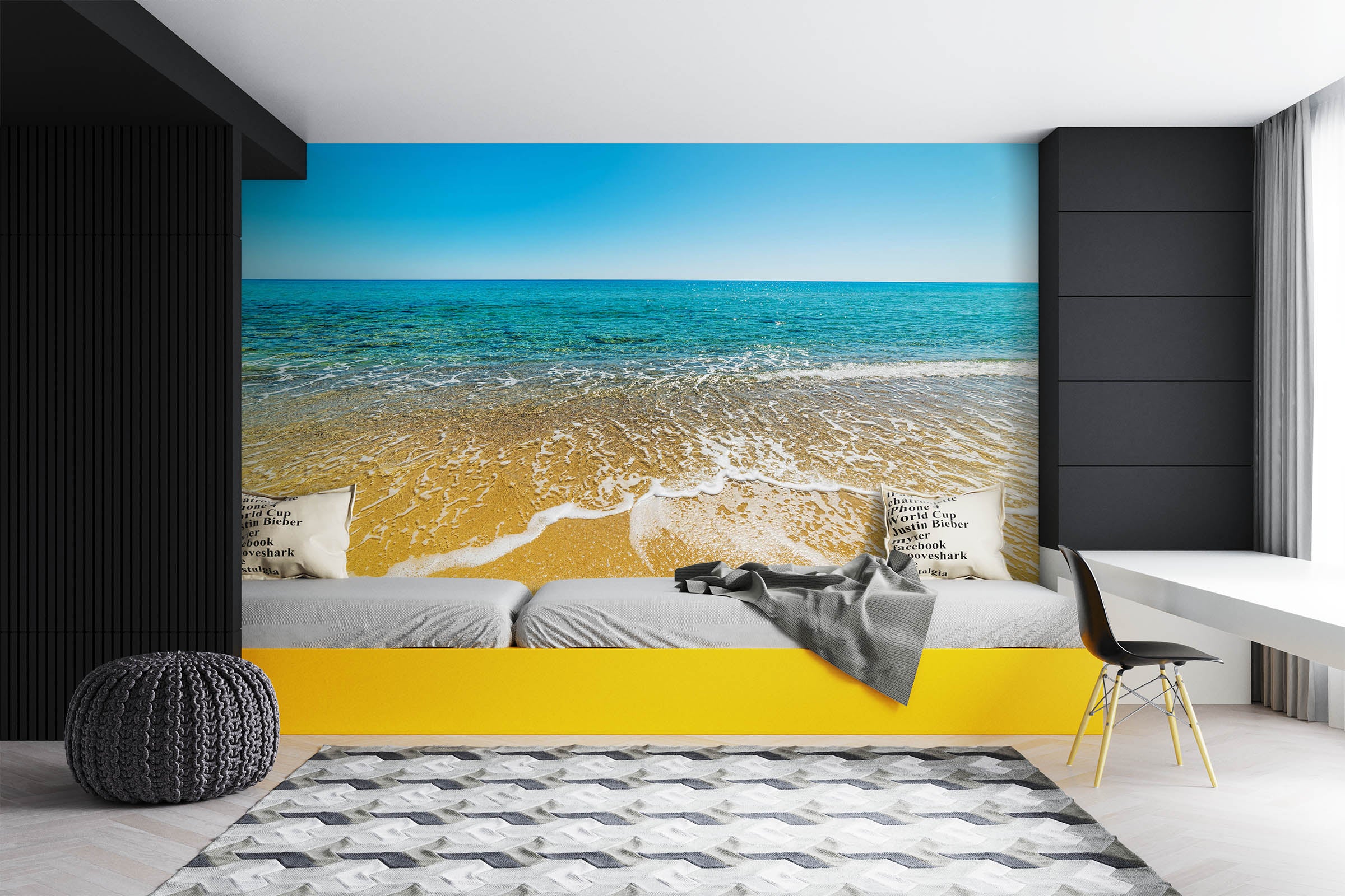 3D Beach Waves 2041 Wall Mural Wall Murals