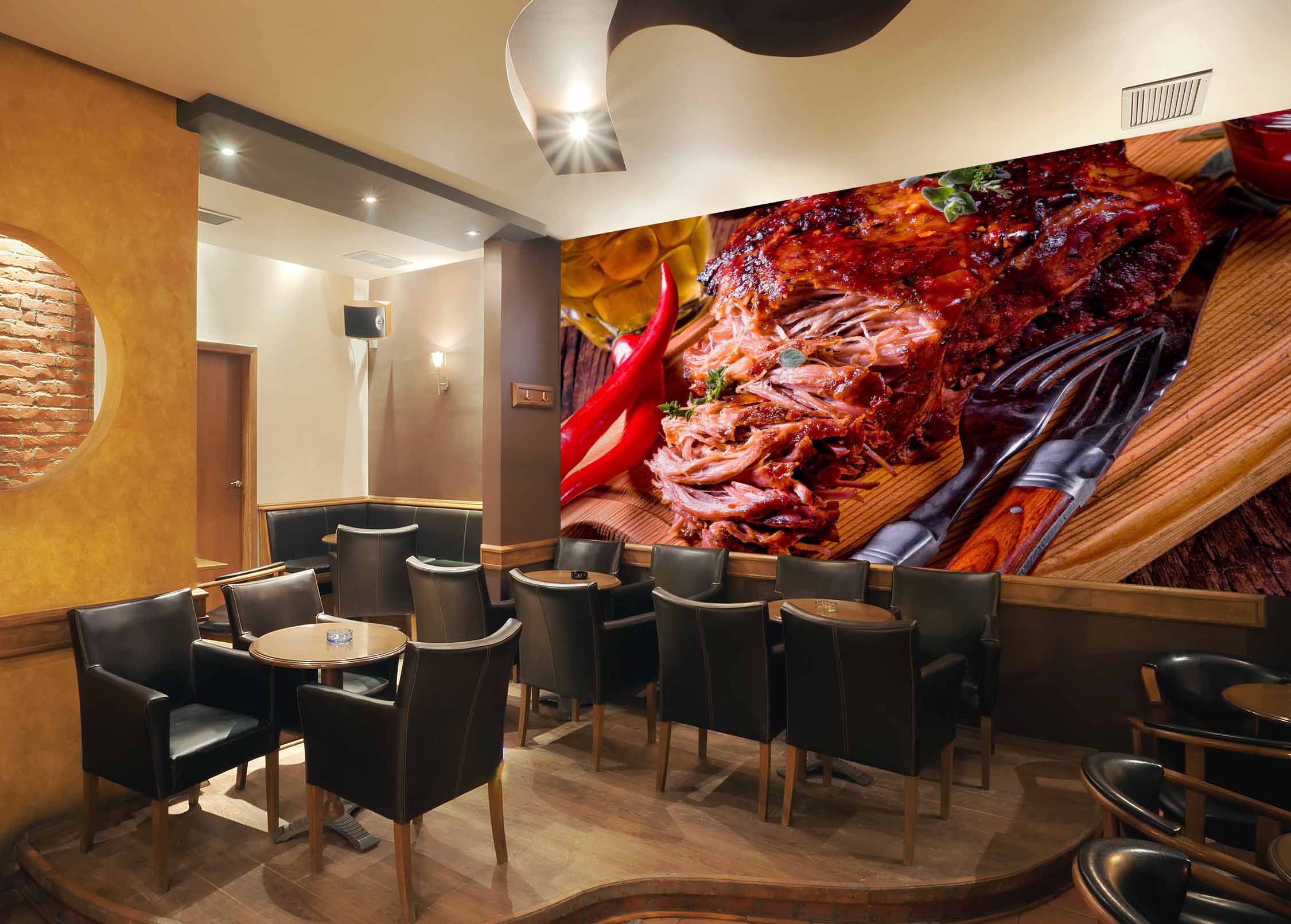 3D Grill Kebab Shop BBQ 319 Wall Mural Wall Murals Commercial