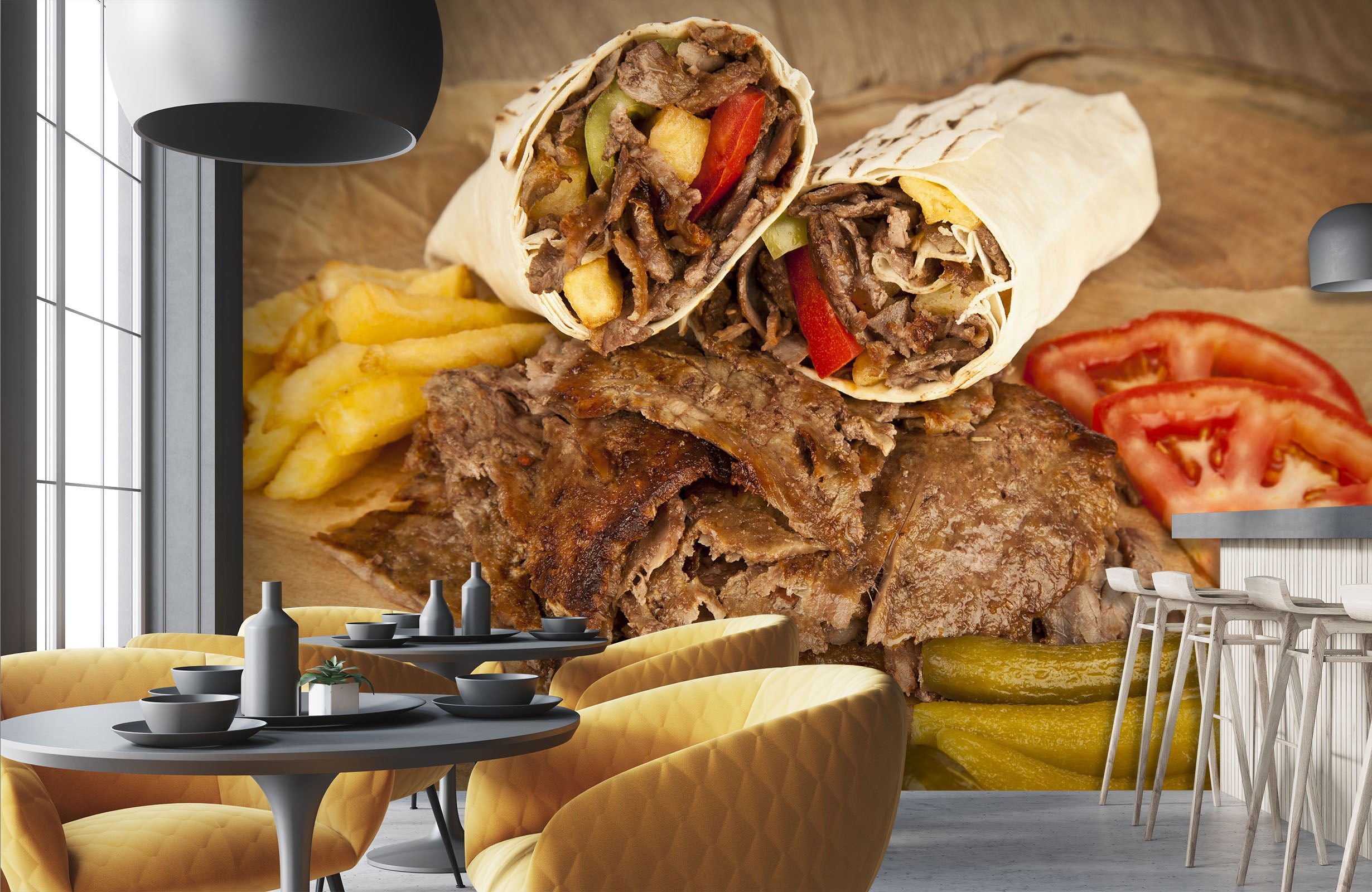 3D Grill Kebab Shop BBQ 302 Wall Mural Wall Murals Commercial