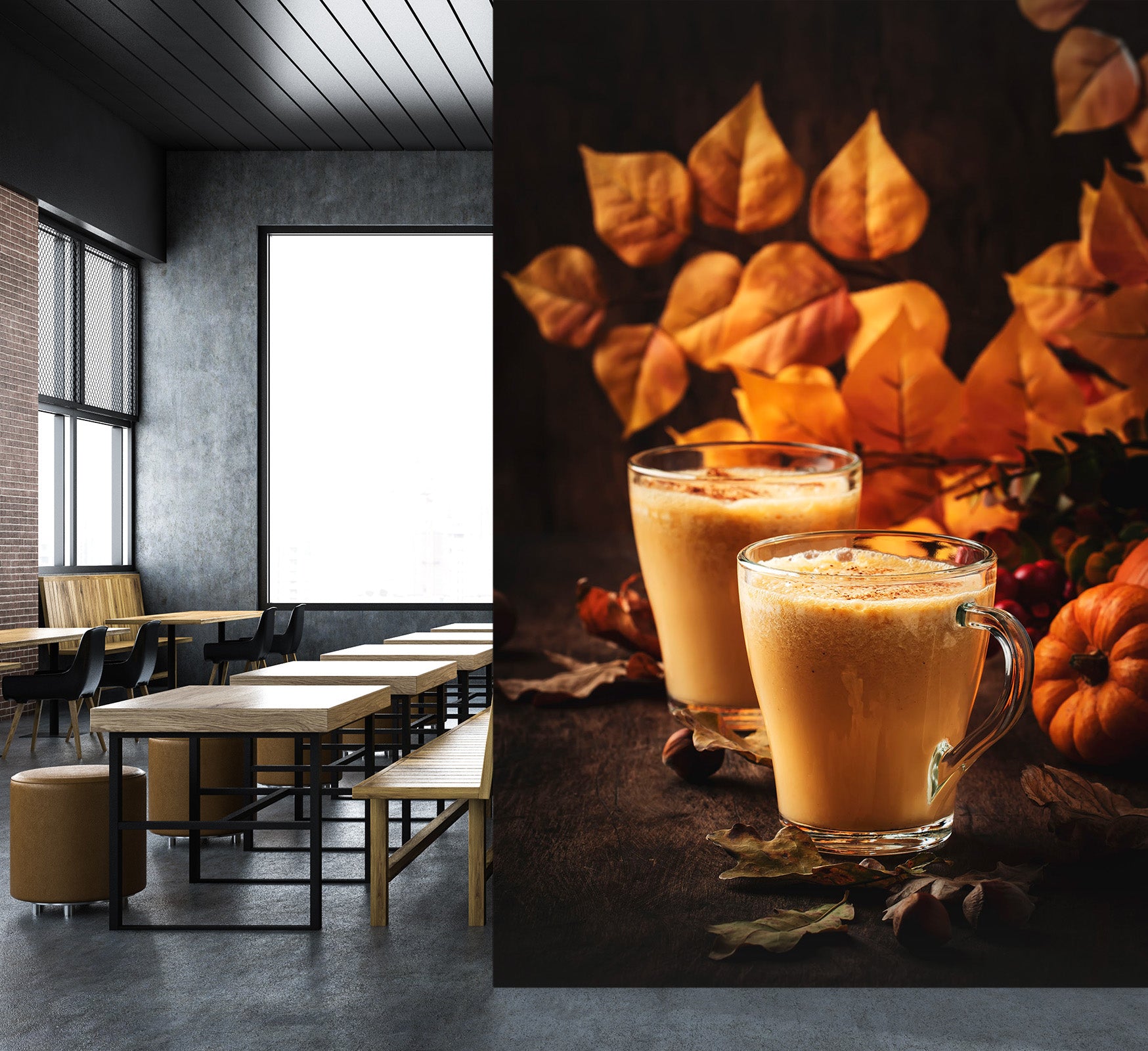 3D Pearl Tea 2104 Fruit Bubble Tea Milk Tea Shop Wall Murals