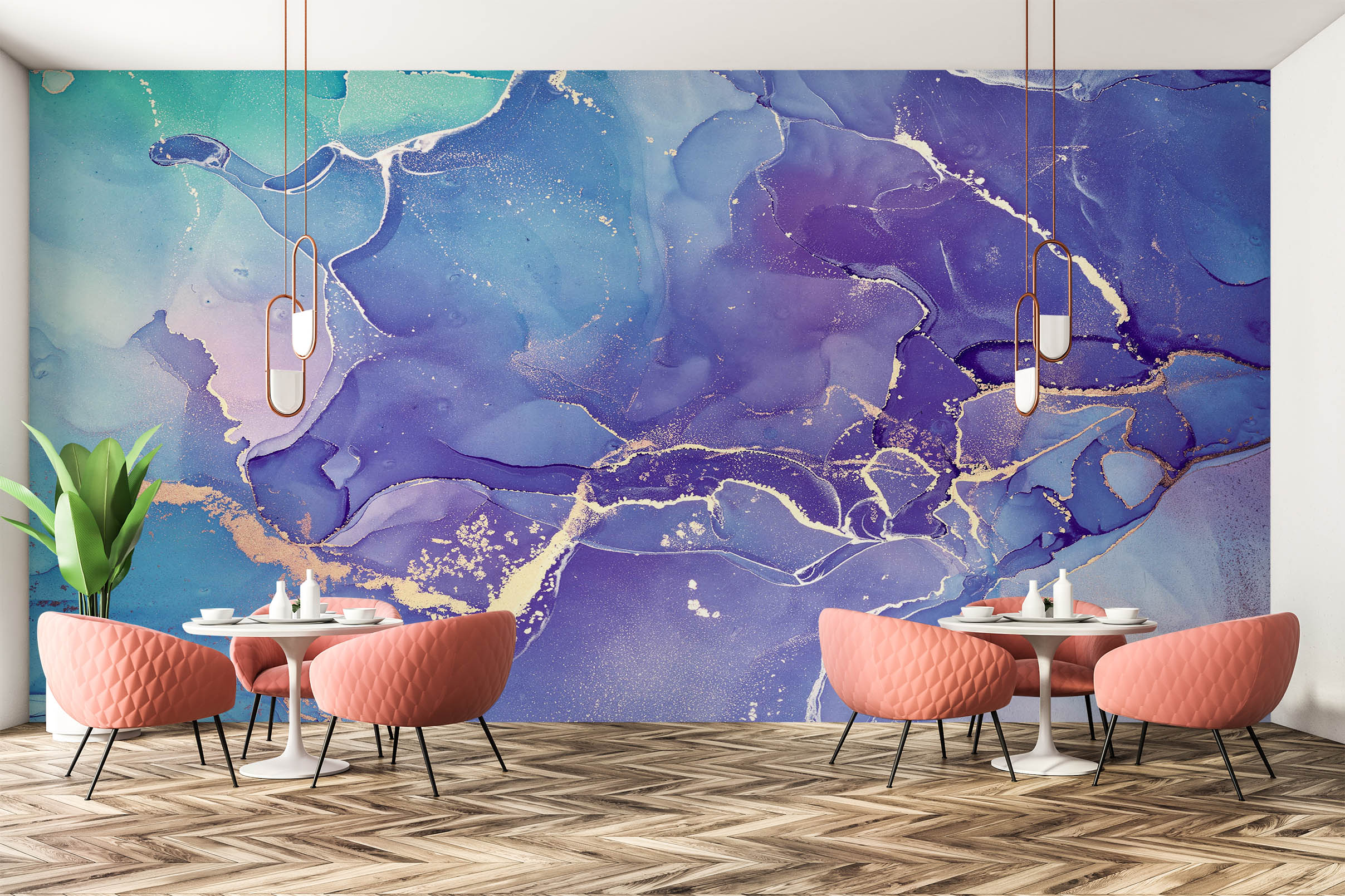 3D Purple Art 2080 Wall Mural Wall Murals