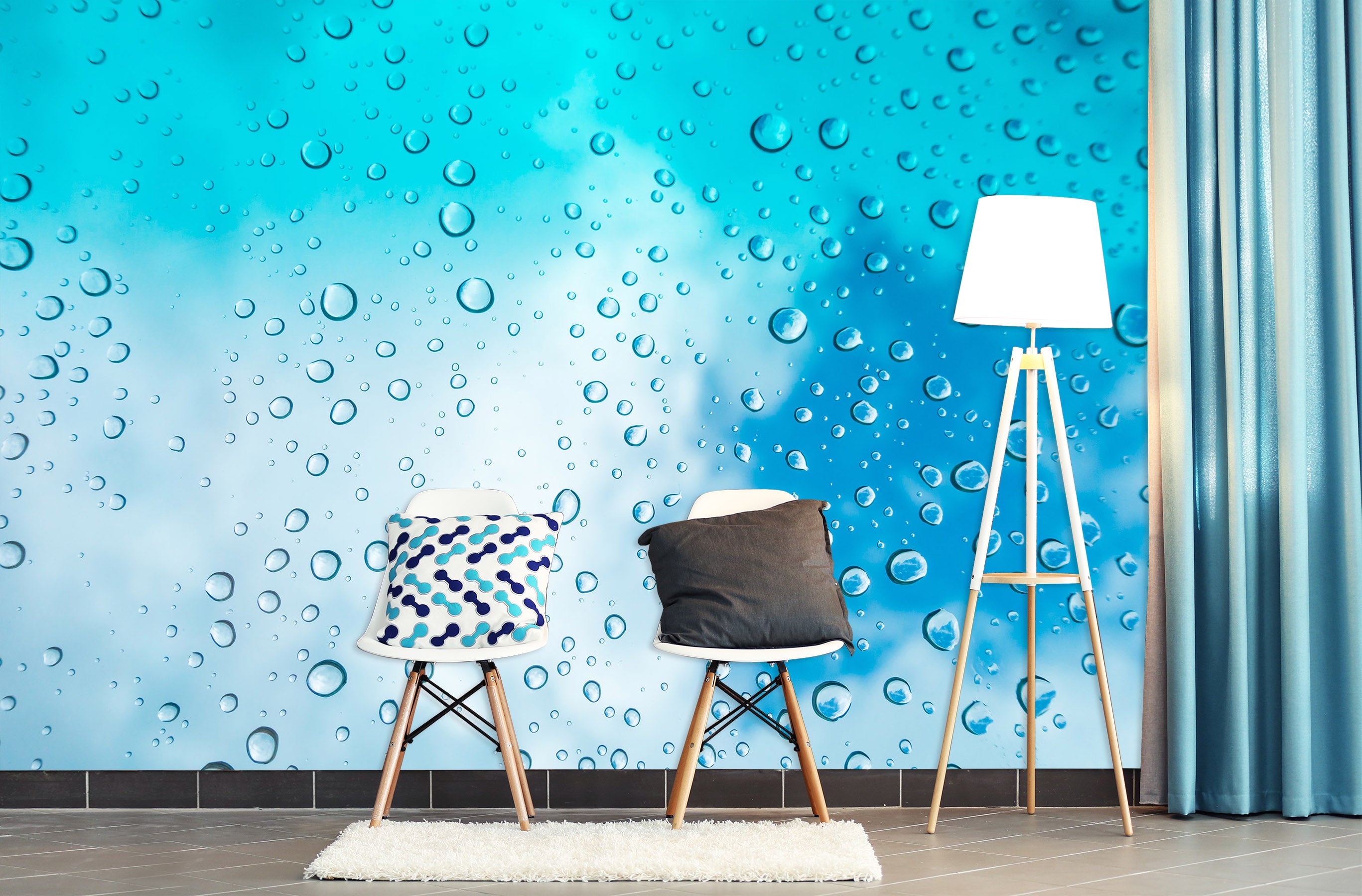 3D Blue Water 2031 Wall Mural Wall Murals