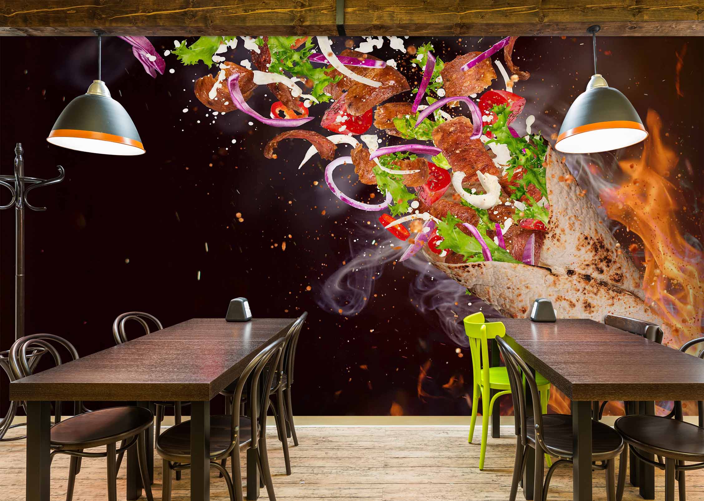 3D Grill Kebab Shop BBQ 314 Wall Mural Wall Murals Commercial