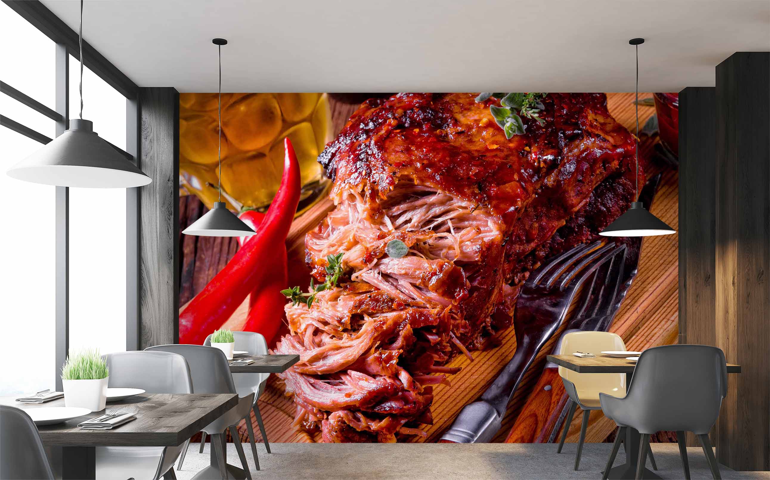 3D Grill Kebab Shop BBQ 319 Wall Mural Wall Murals Commercial