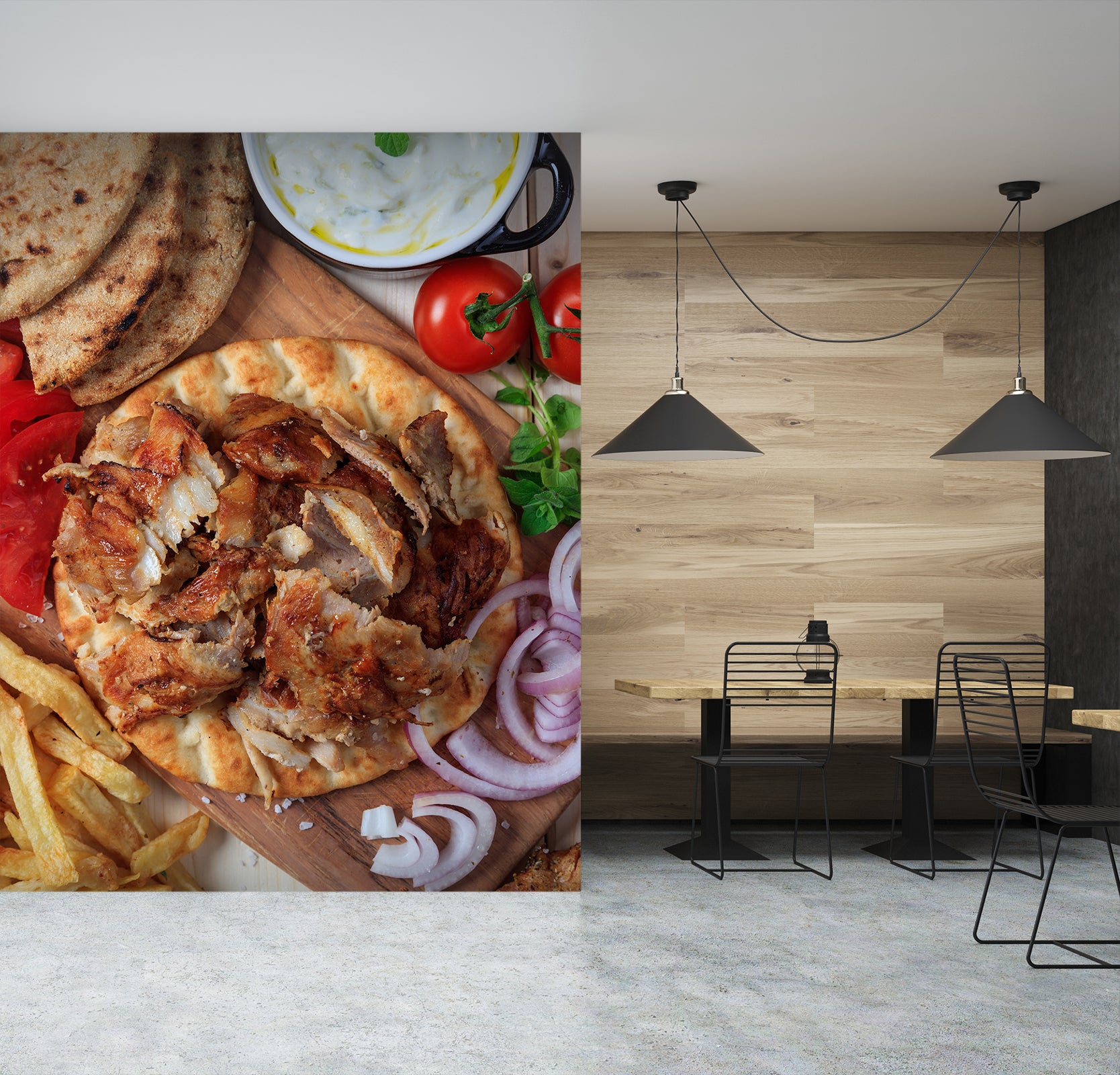 3D Grill Kebab Shop BBQ 365 Wall Mural Wall Murals Commercial
