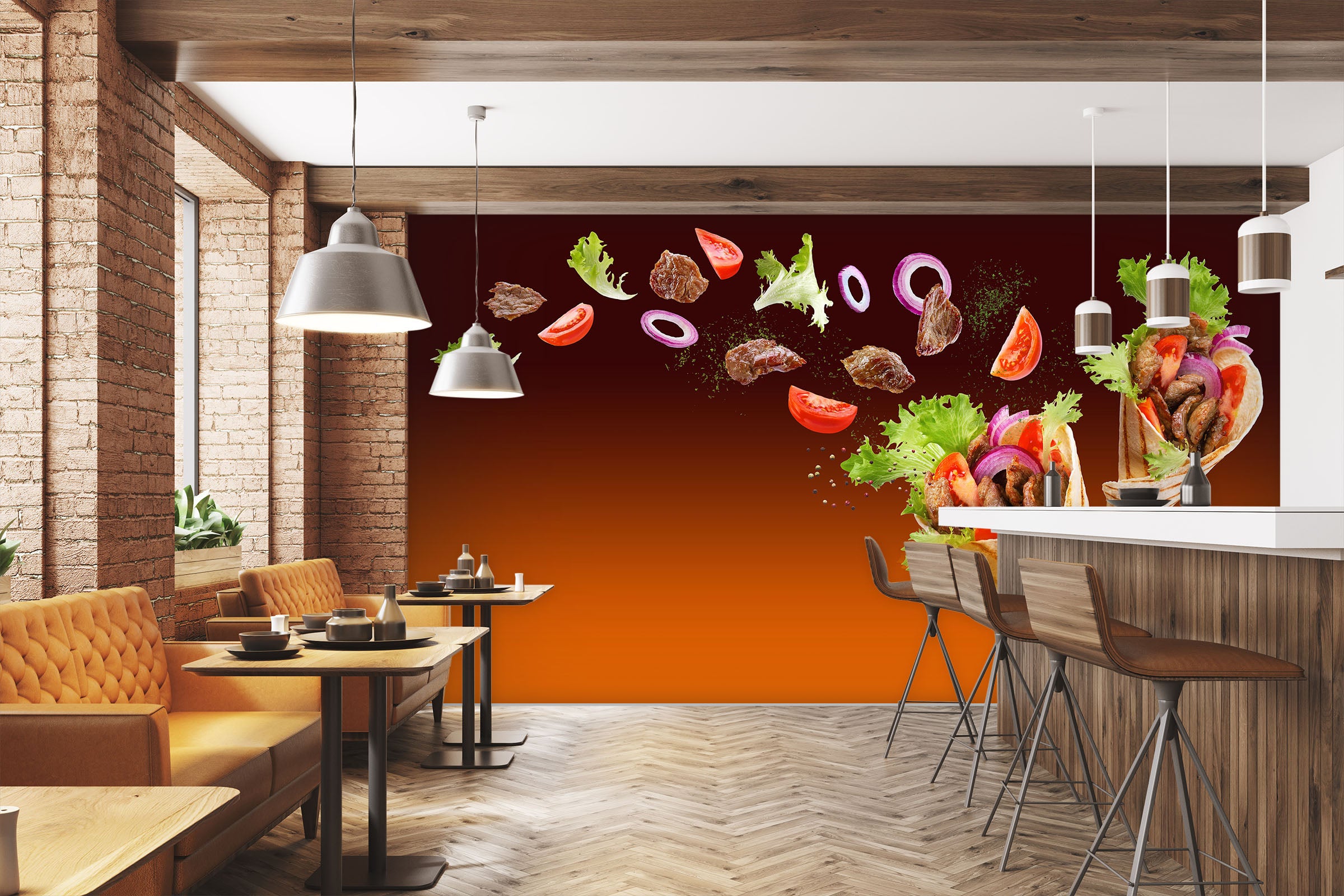 3D Grill Kebab Shop BBQ 346 Wall Mural Wall Murals Commercial