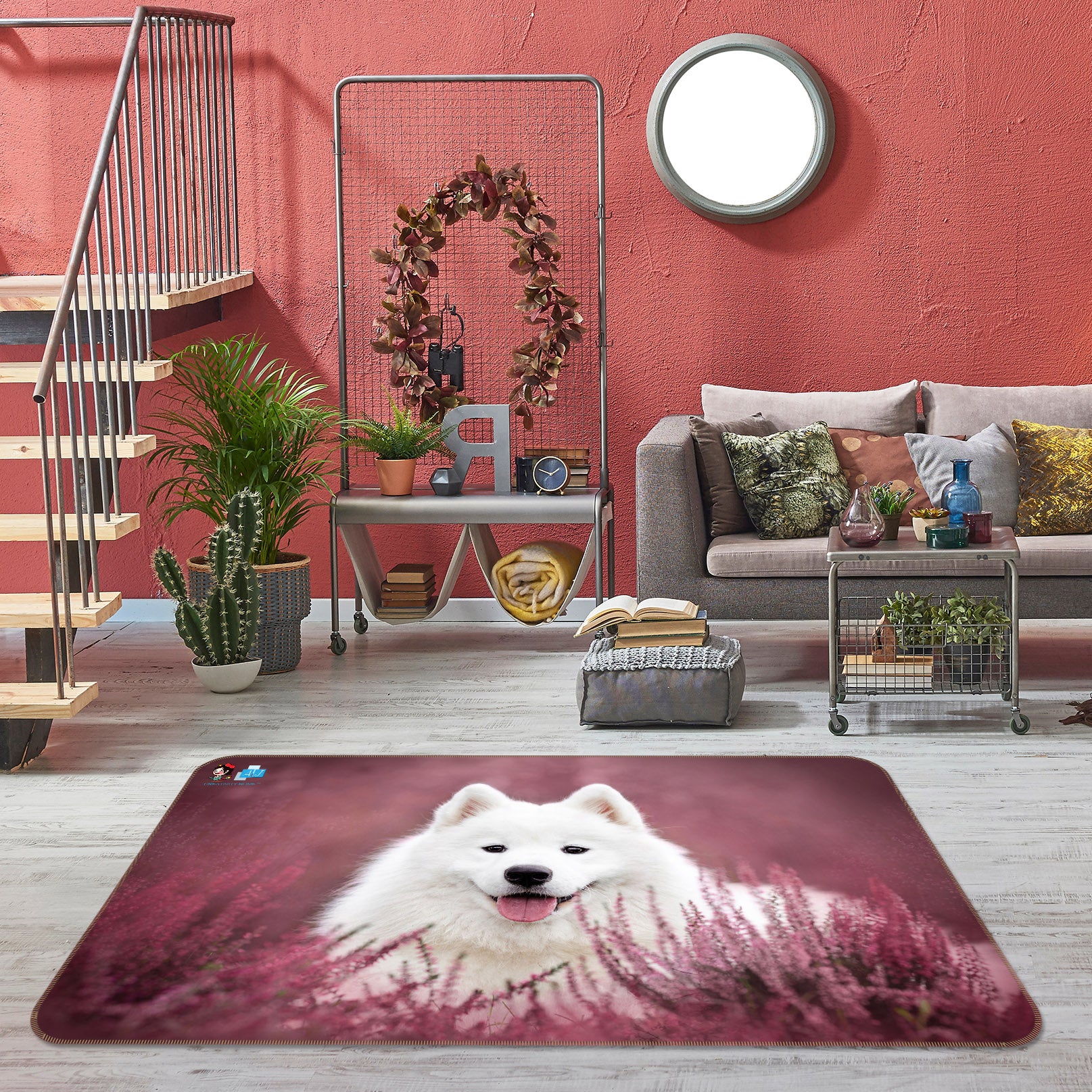 3D Dog Garden 3021 Rug Non Slip Rug Mat
