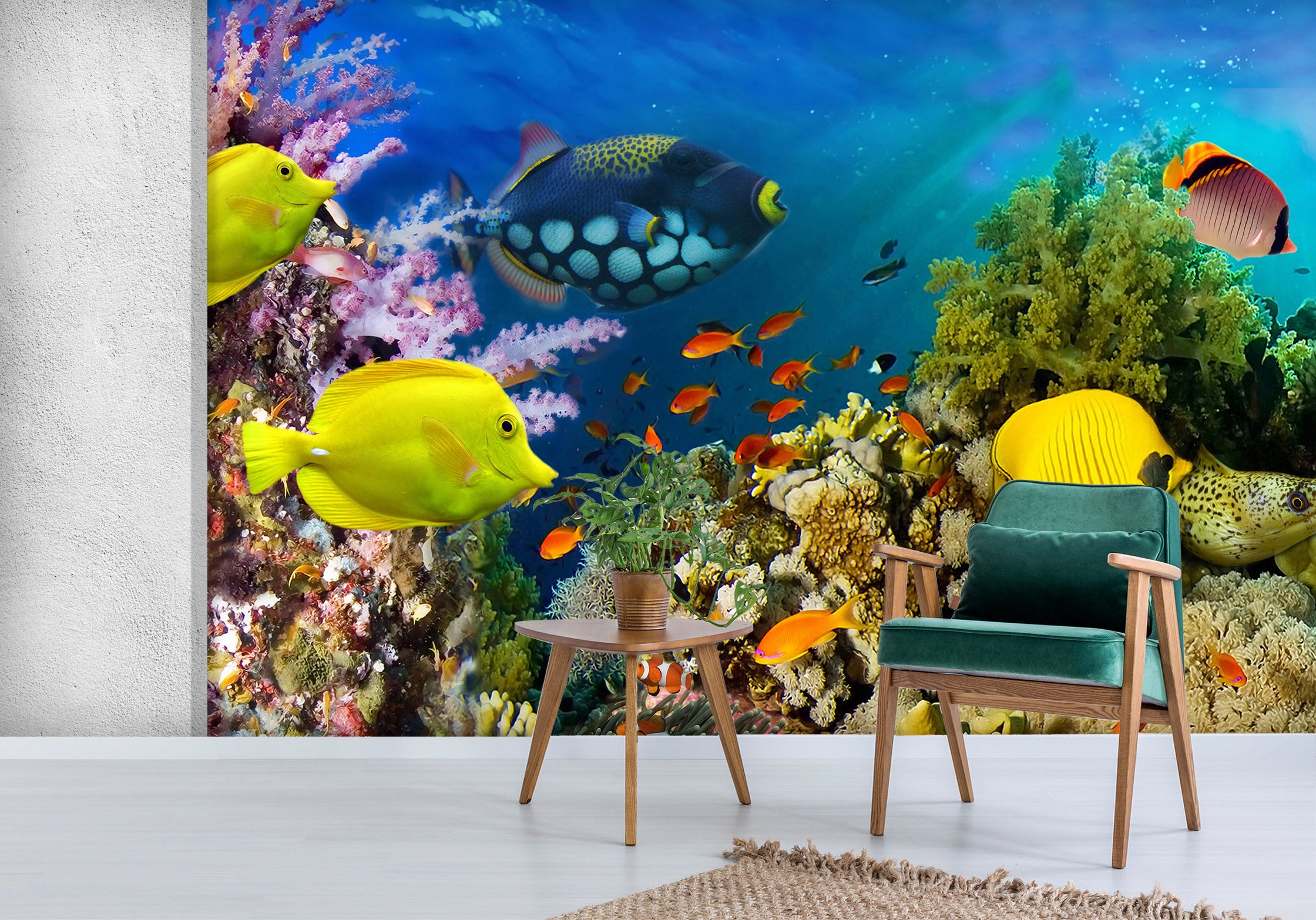 3D Yellow Fish 2012 Wall Mural Wall Murals
