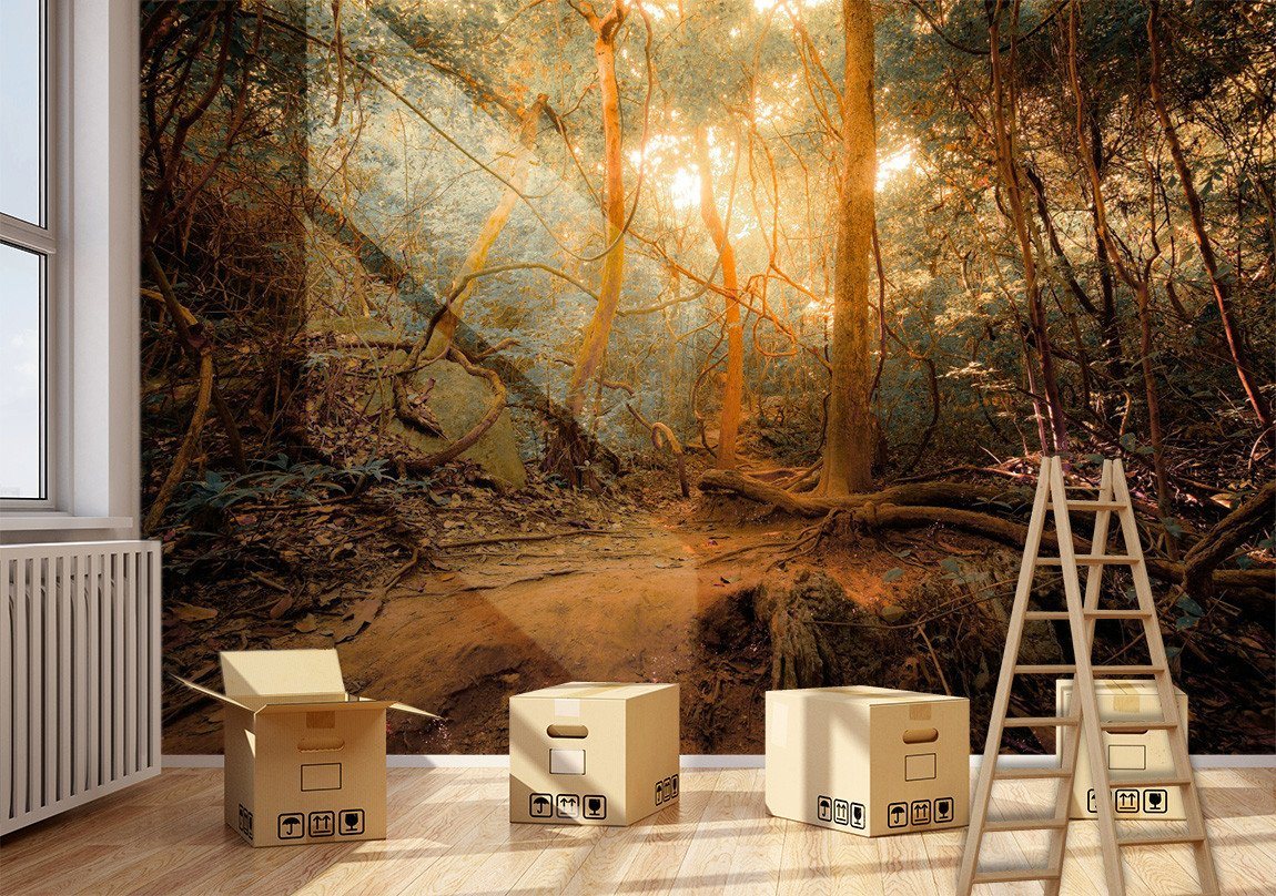 3D Autumn Retro Forest 753 Wallpaper AJ Wallpaper