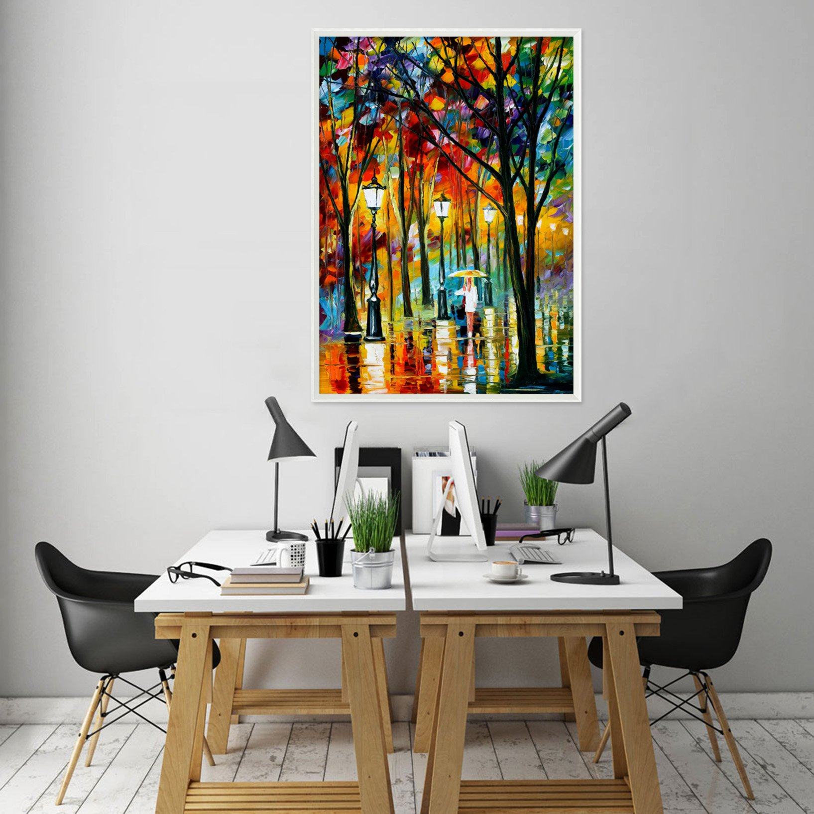 3D Street Light 085 Fake Framed Print Painting Wallpaper AJ Creativity Home