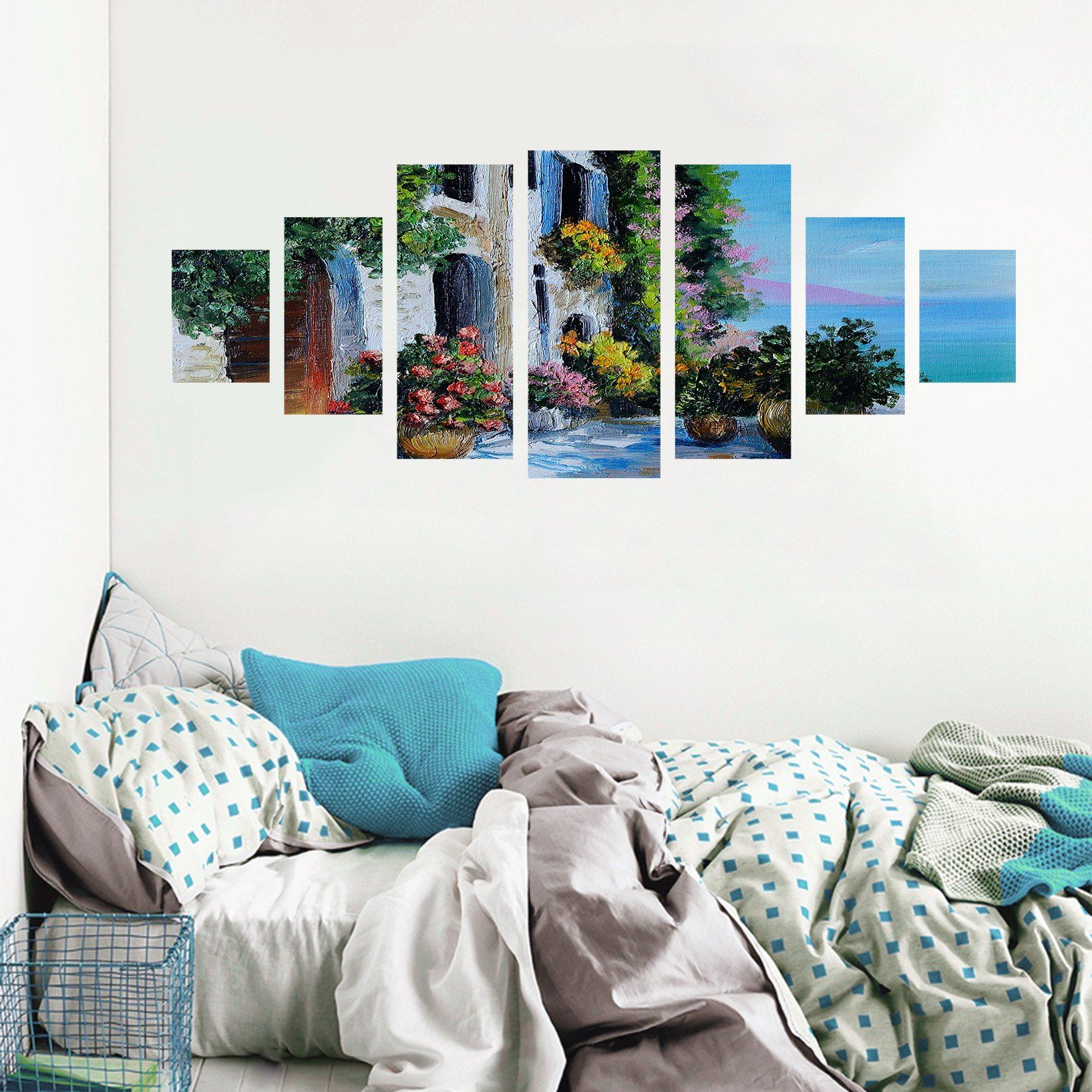 3D Vase Balcony 025 Unframed Print Wallpaper Wallpaper AJ Wallpaper