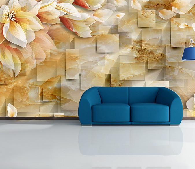 3D Colorful Flowers Sight Wallpaper AJ Wallpaper 1