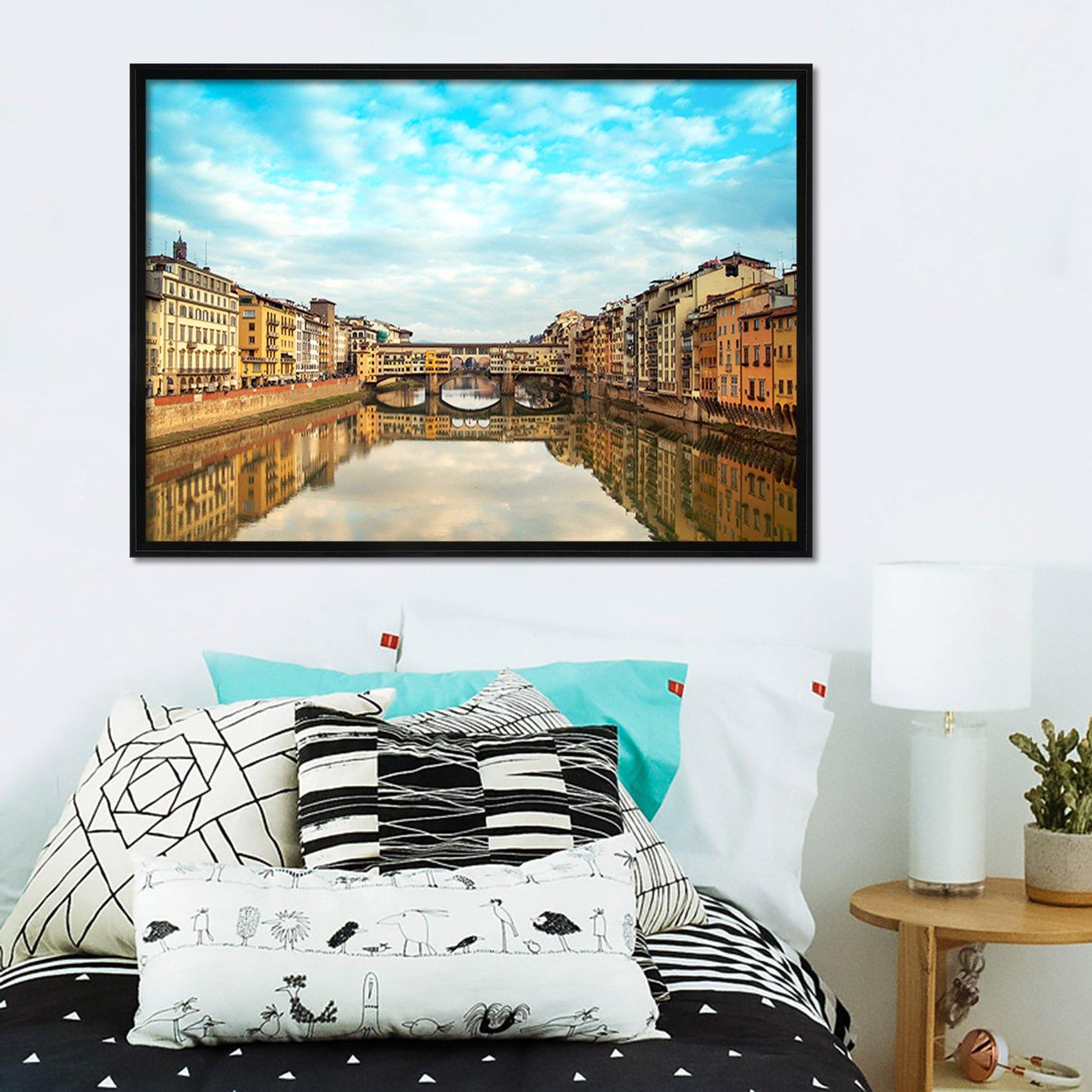 3D Calm Town 029 Fake Framed Print Painting Wallpaper AJ Creativity Home