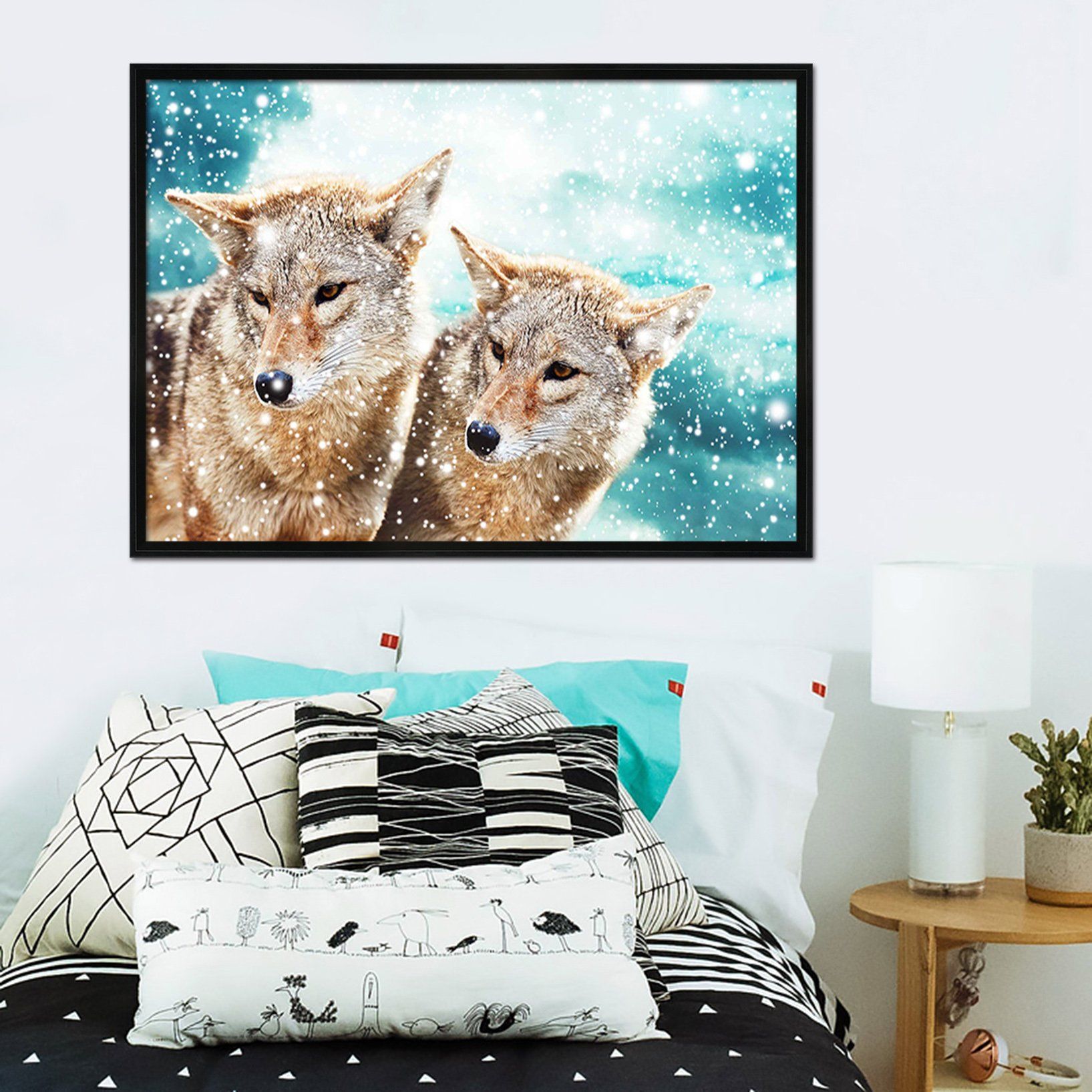 3D Dependent Fox 079 Fake Framed Print Painting Wallpaper AJ Creativity Home