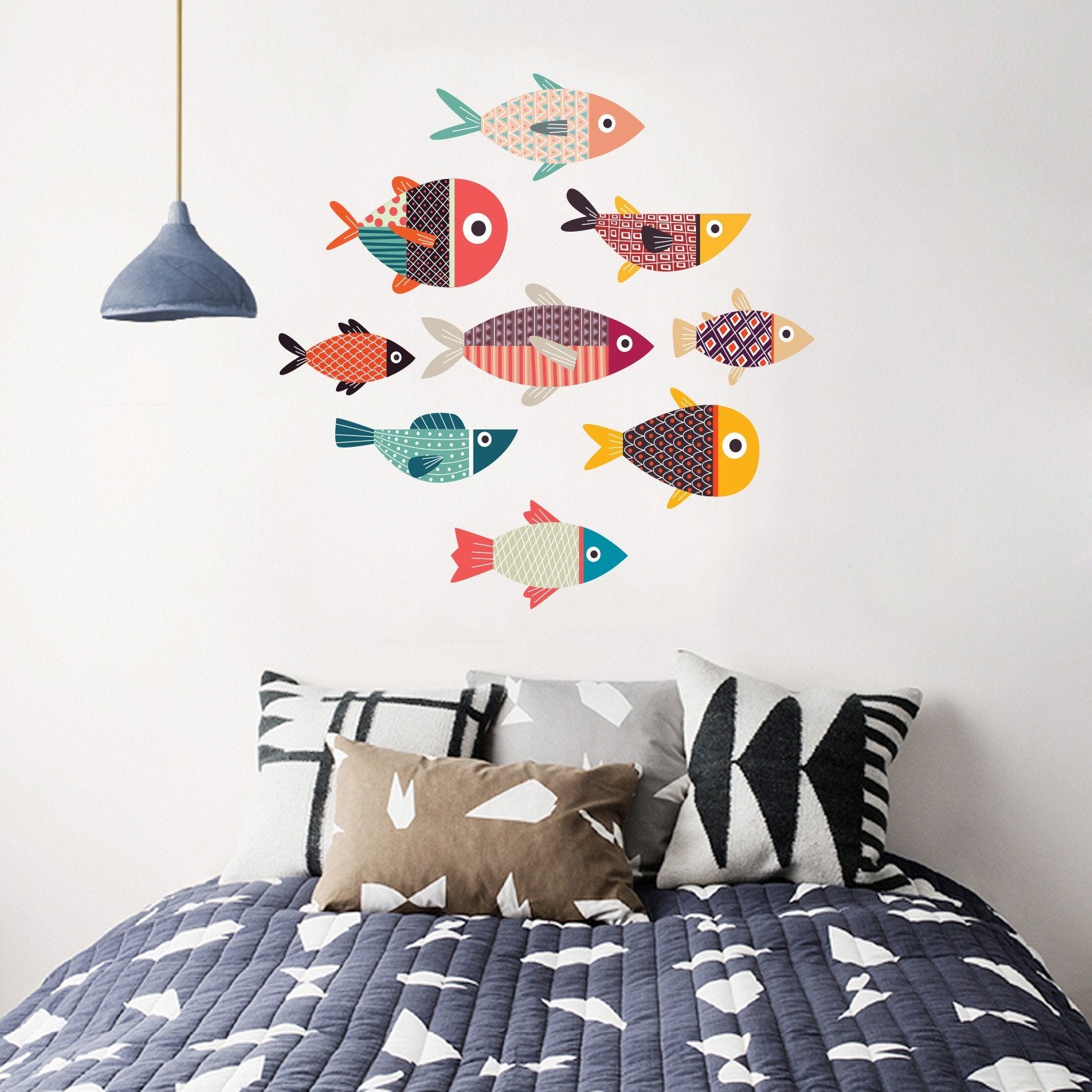 3D Cartoon Fish School 163 Wall Stickers Wallpaper AJ Wallpaper