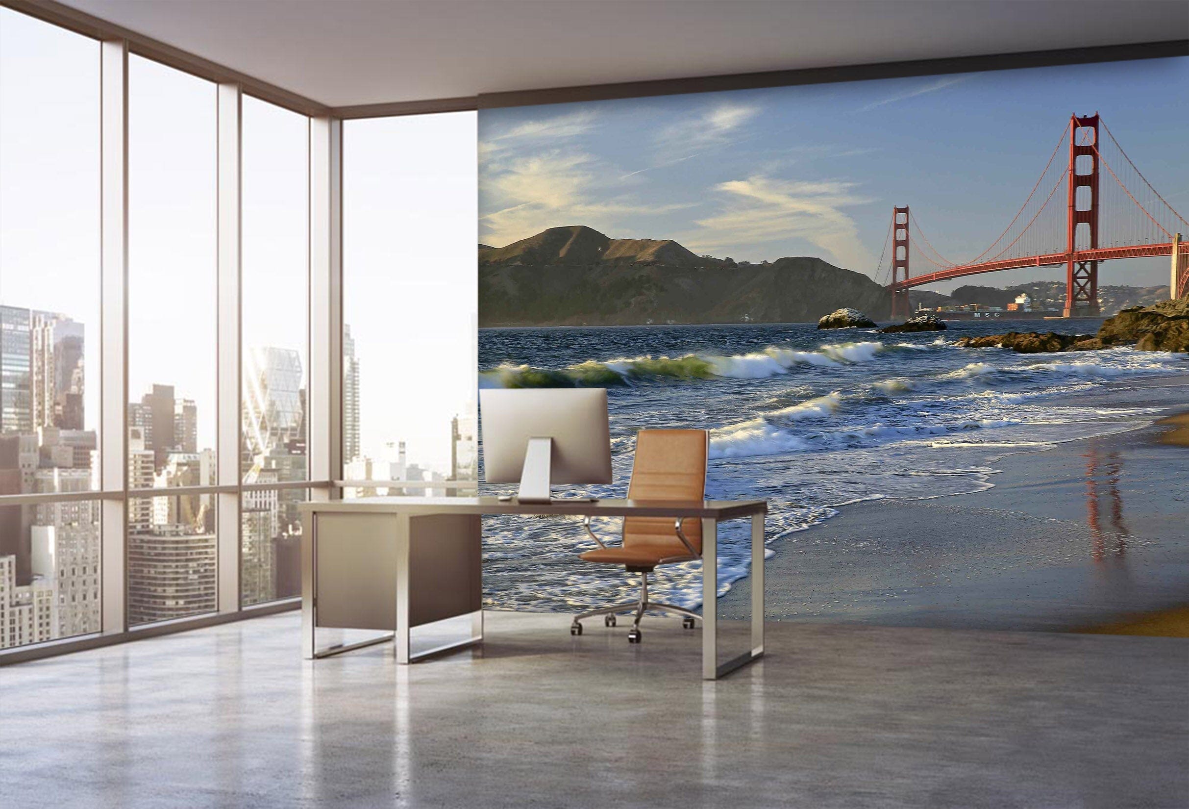 3D Golden Gate Bridge Sunset 108 Kathy Barefield Wall Mural Wall Murals Wallpaper AJ Wallpaper 2
