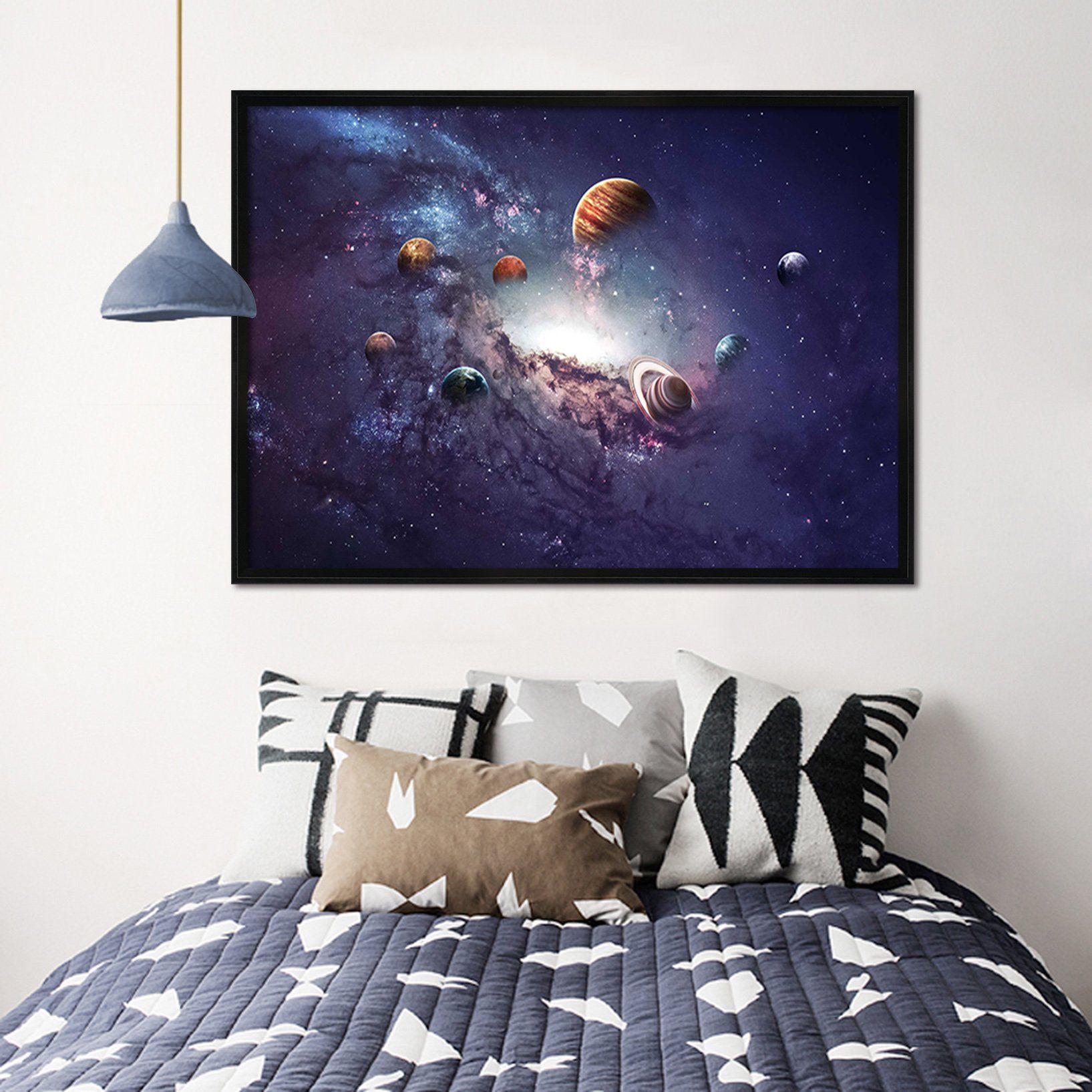 3D Shining Stars 098 Fake Framed Print Painting Wallpaper AJ Creativity Home