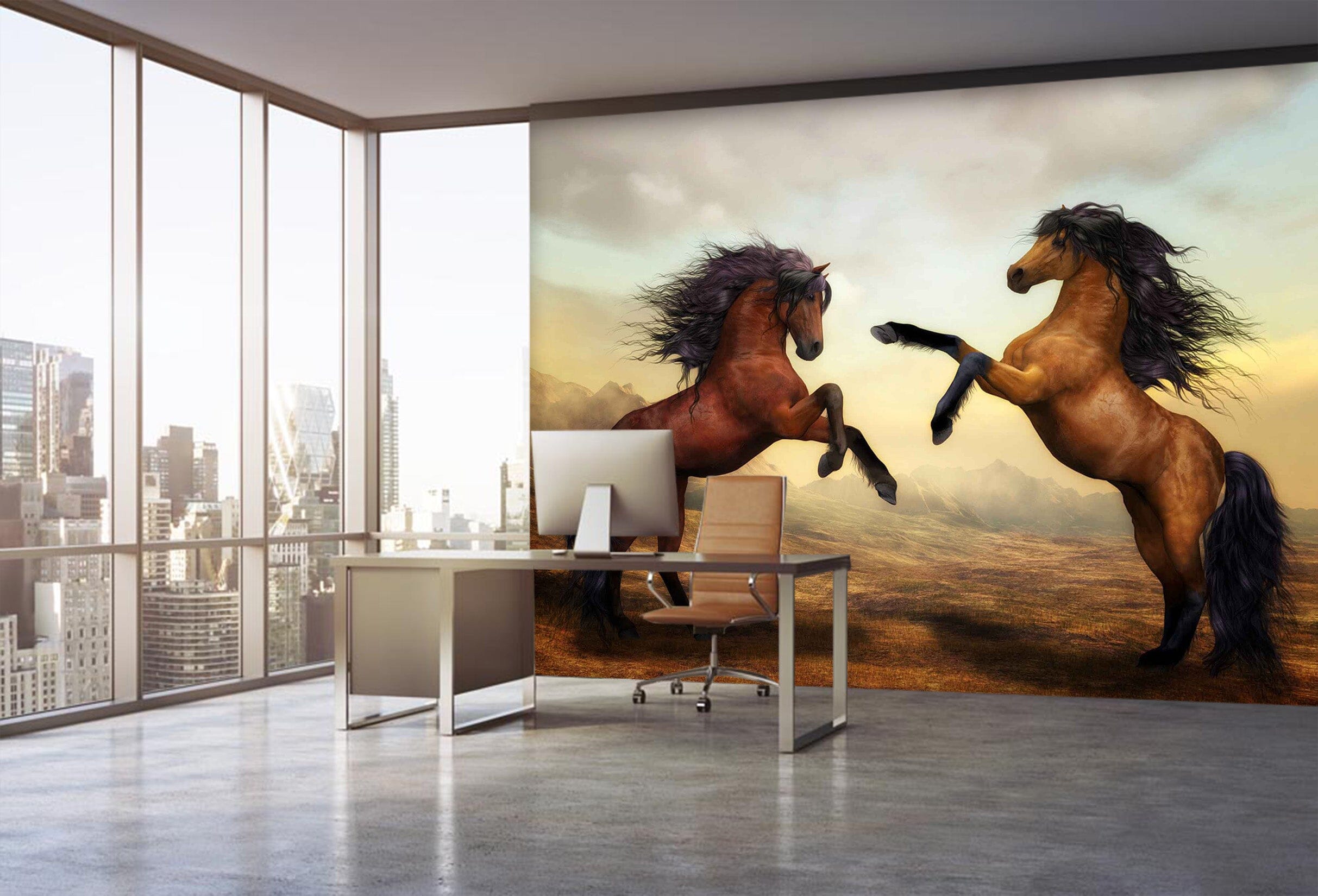 3D Horse Jumping 176 Wall Murals Wallpaper AJ Wallpaper 2