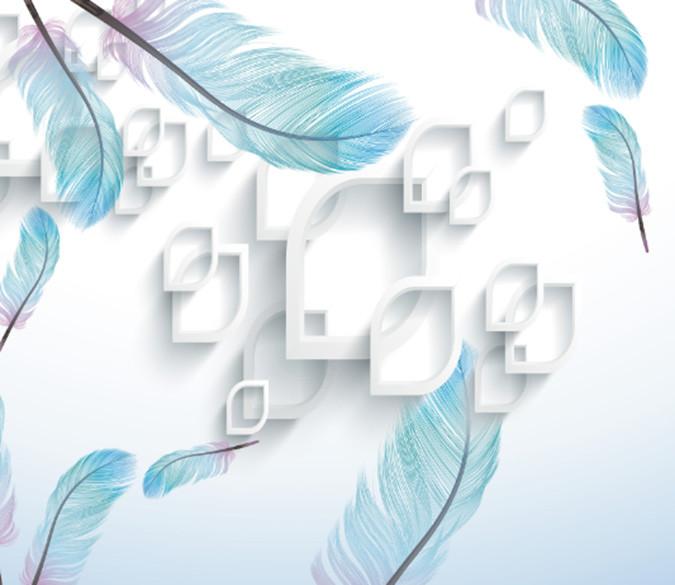 3D Blue Feather Scene Wallpaper AJ Wallpaper 1