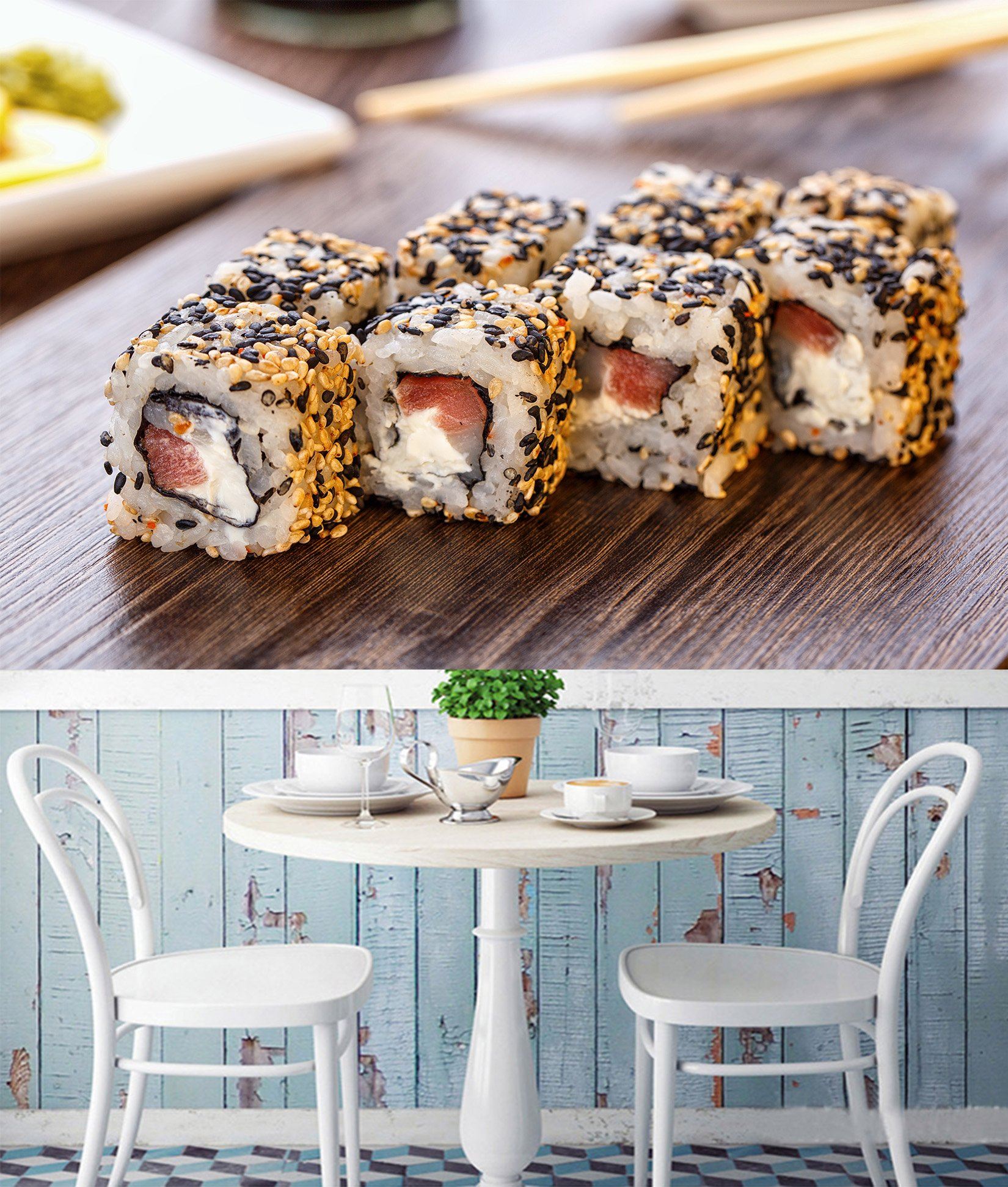 3D Sushi Sesame 094 Wallpaper AJ Wallpaper