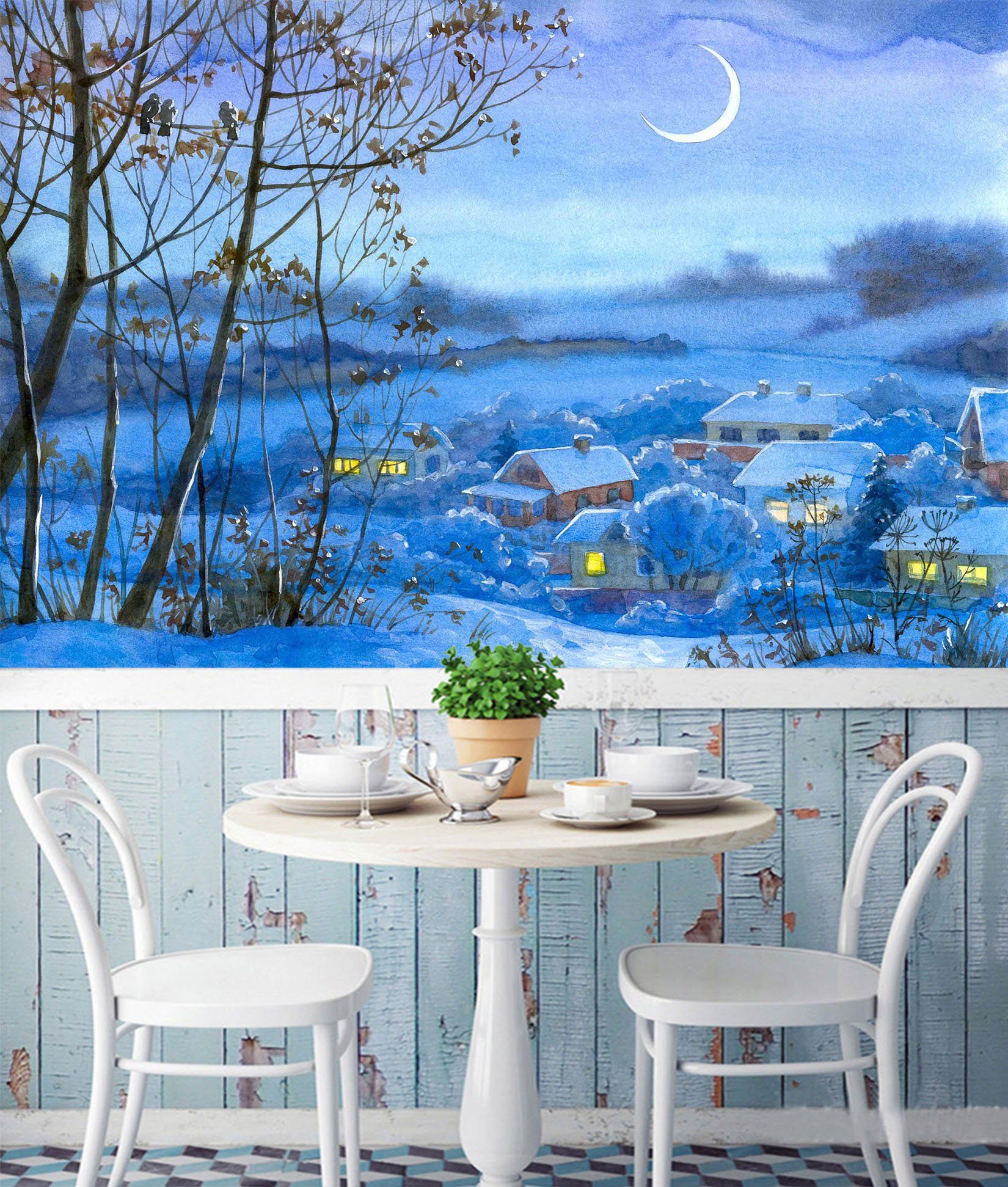 3D Crescent Moon Town 715 Wallpaper AJ Wallpaper