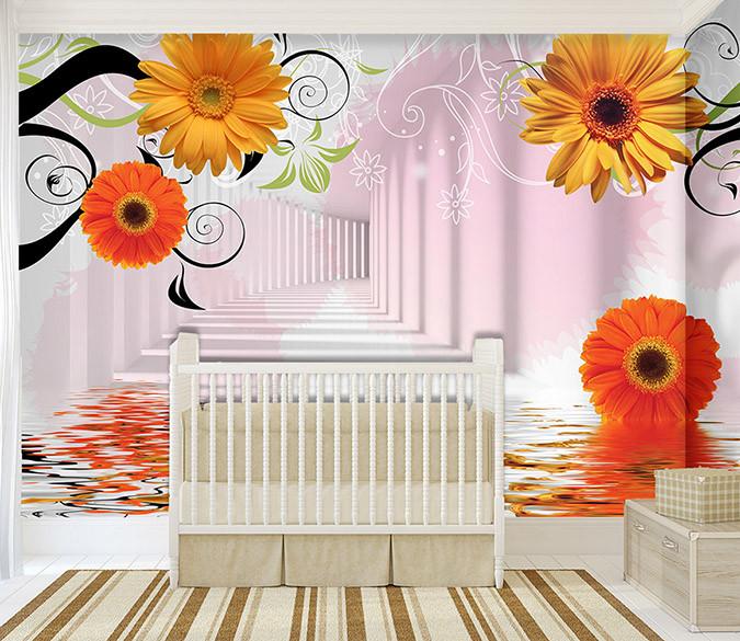 3D Diversity Flowers Wallpaper AJ Wallpaper 1