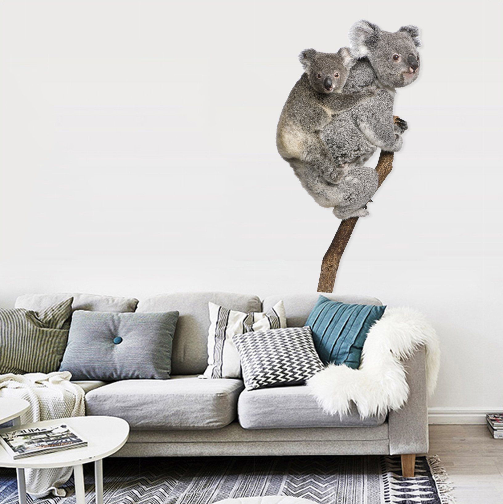 3D Koala 187 Animals Wall Stickers Wallpaper AJ Wallpaper