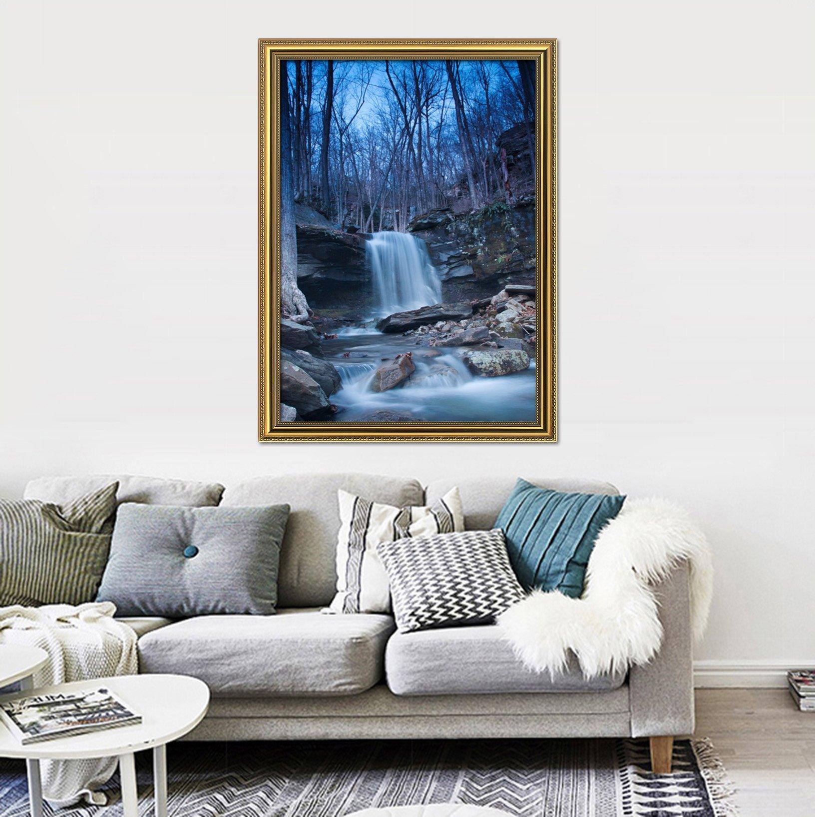 3D Night Woods 097 Fake Framed Print Painting Wallpaper AJ Creativity Home