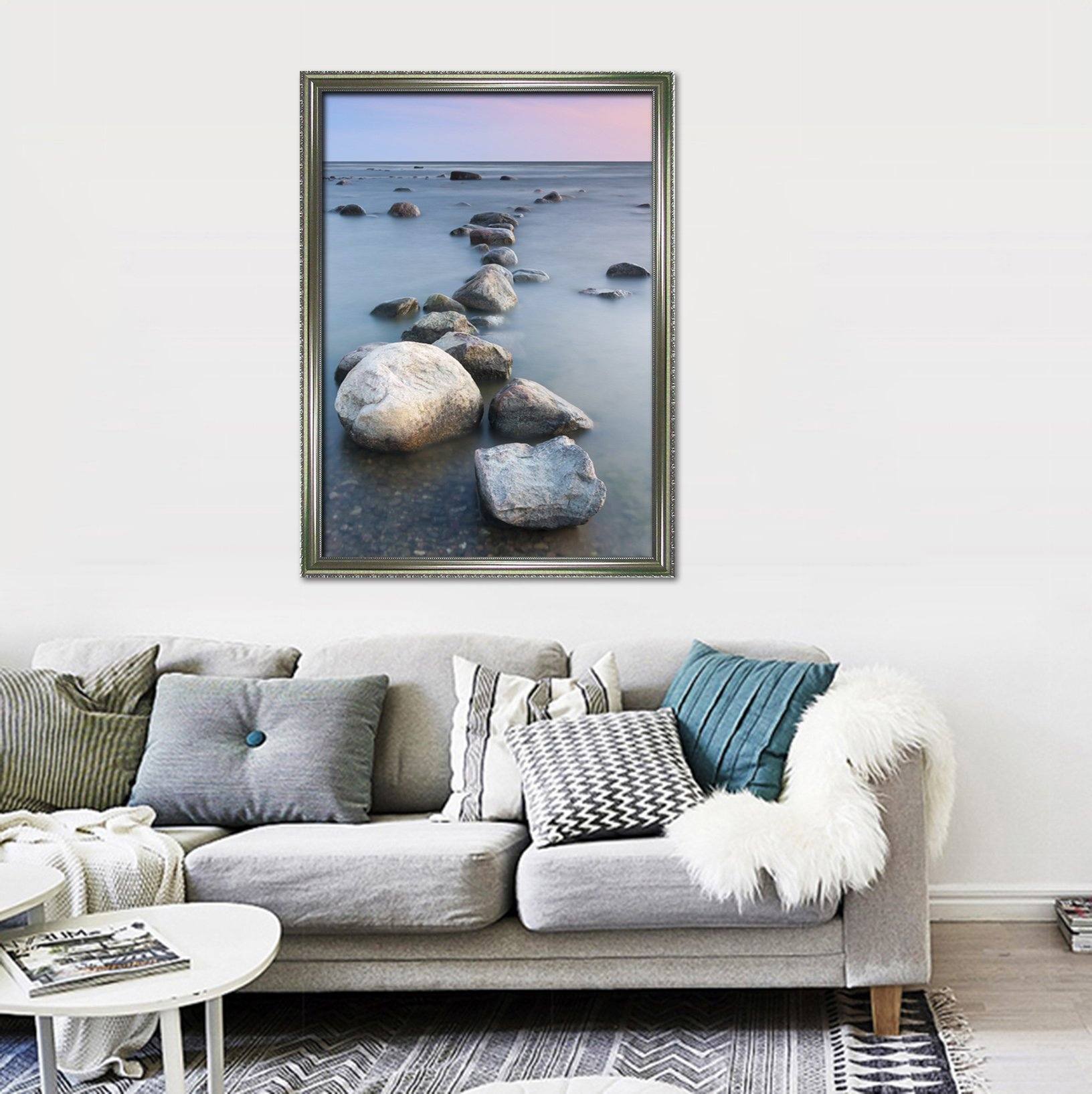 3D Stone Road 030 Fake Framed Print Painting Wallpaper AJ Creativity Home