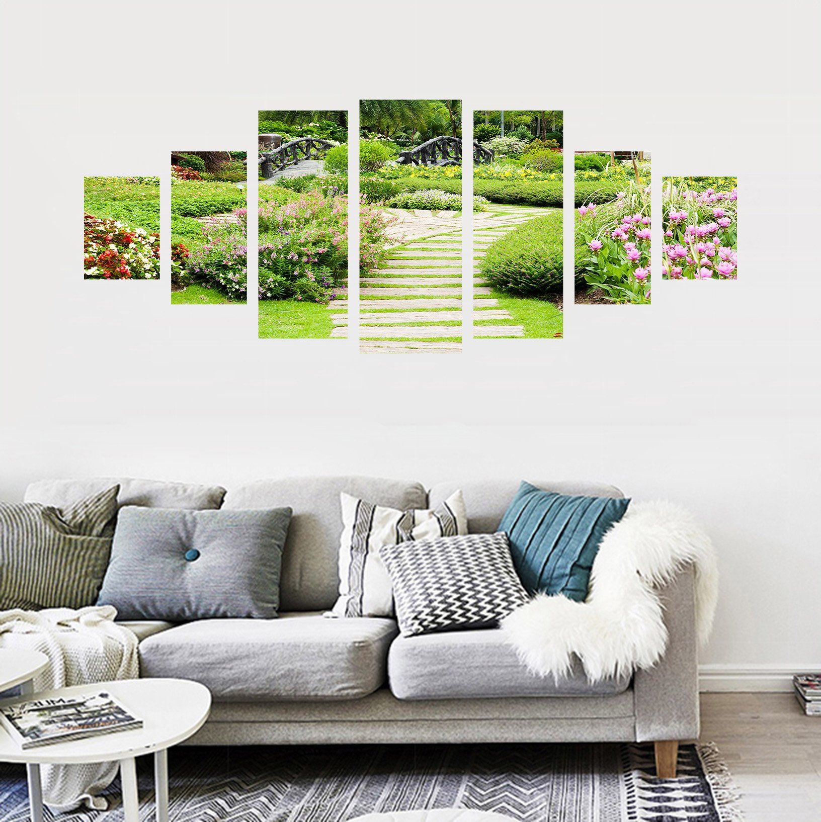 3D Lawn Road 120 Unframed Print Wallpaper Wallpaper AJ Wallpaper