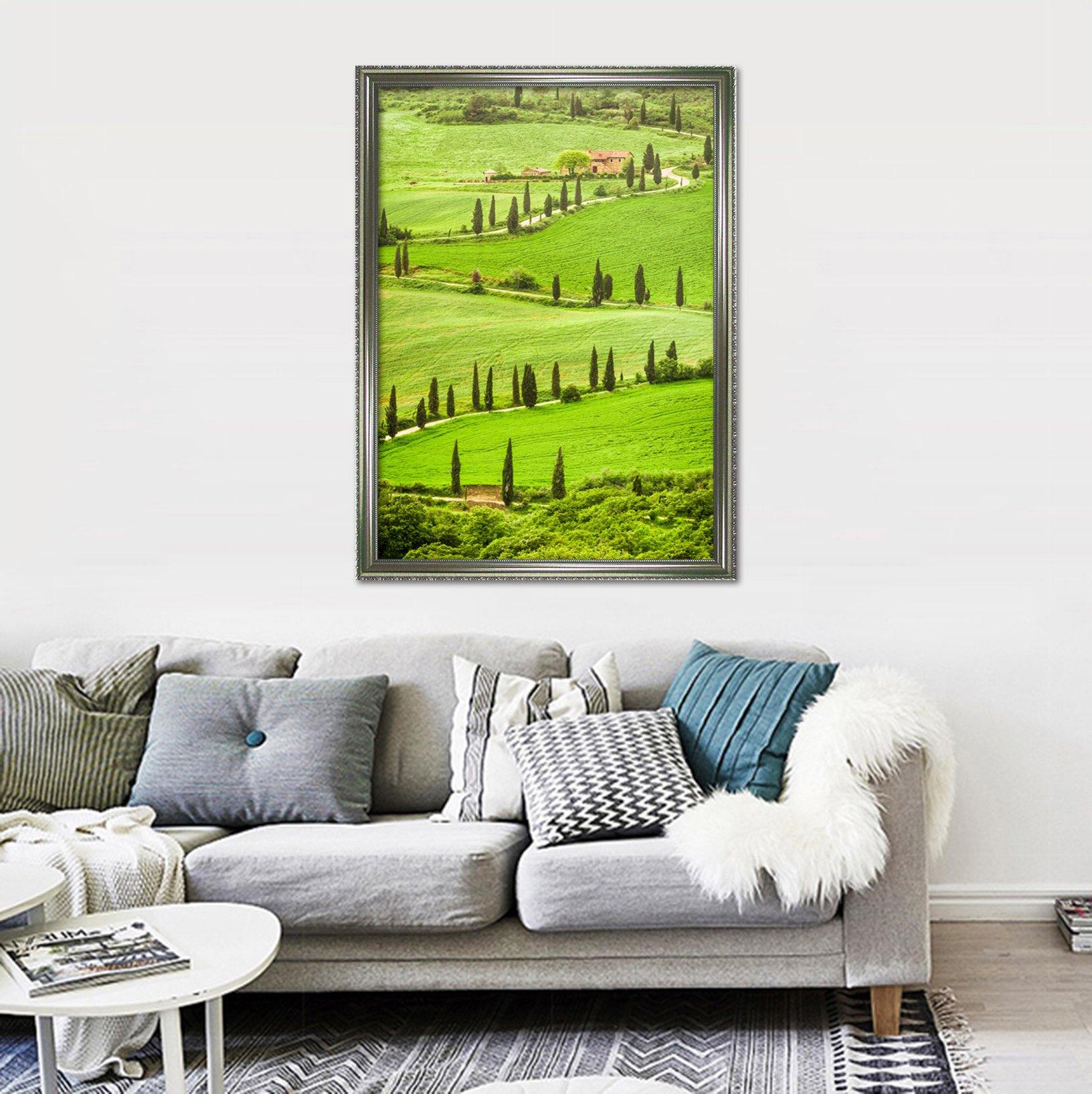 3D Field Meadow 050 Fake Framed Print Painting Wallpaper AJ Creativity Home