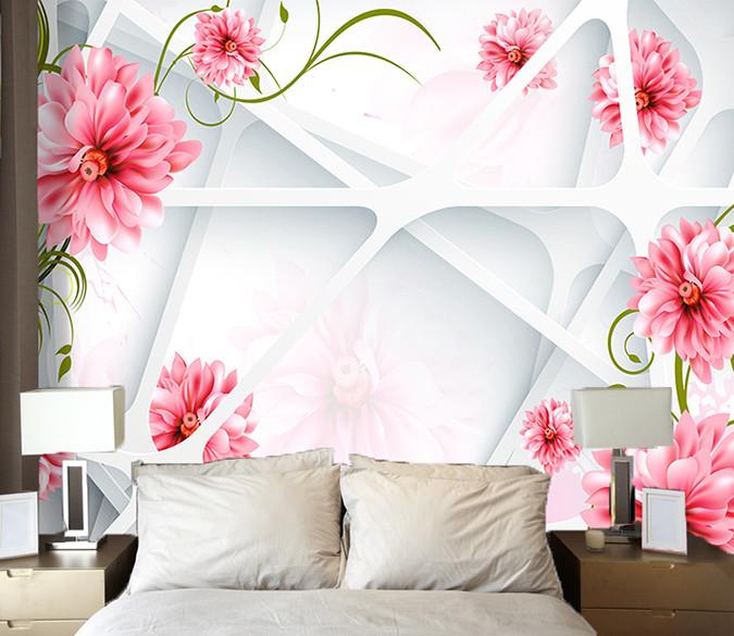 3D Expanding Flowers Wallpaper AJ Wallpaper 1