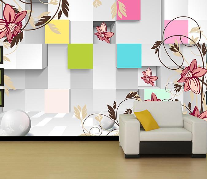 3D Gorgeous Flowers Wallpaper AJ Wallpaper 1