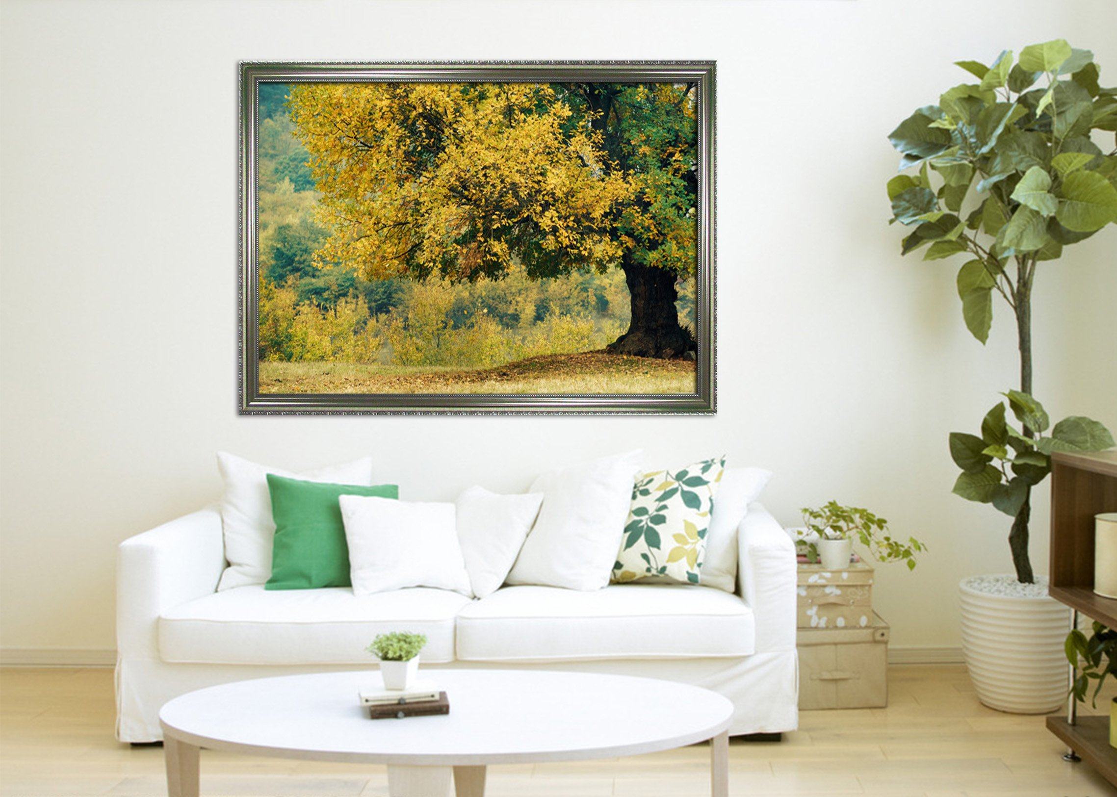 3D Lush Trees 0198 Fake Framed Print Painting Wallpaper AJ Creativity Home