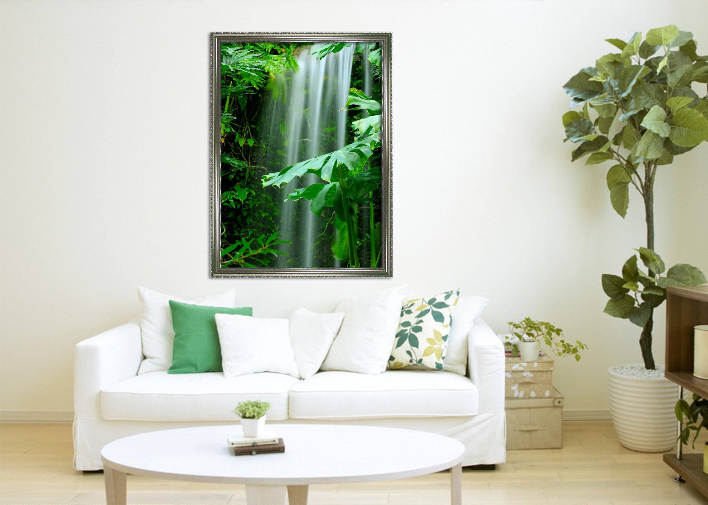 3D Small Waterfall 058 Fake Framed Print Painting Wallpaper AJ Creativity Home