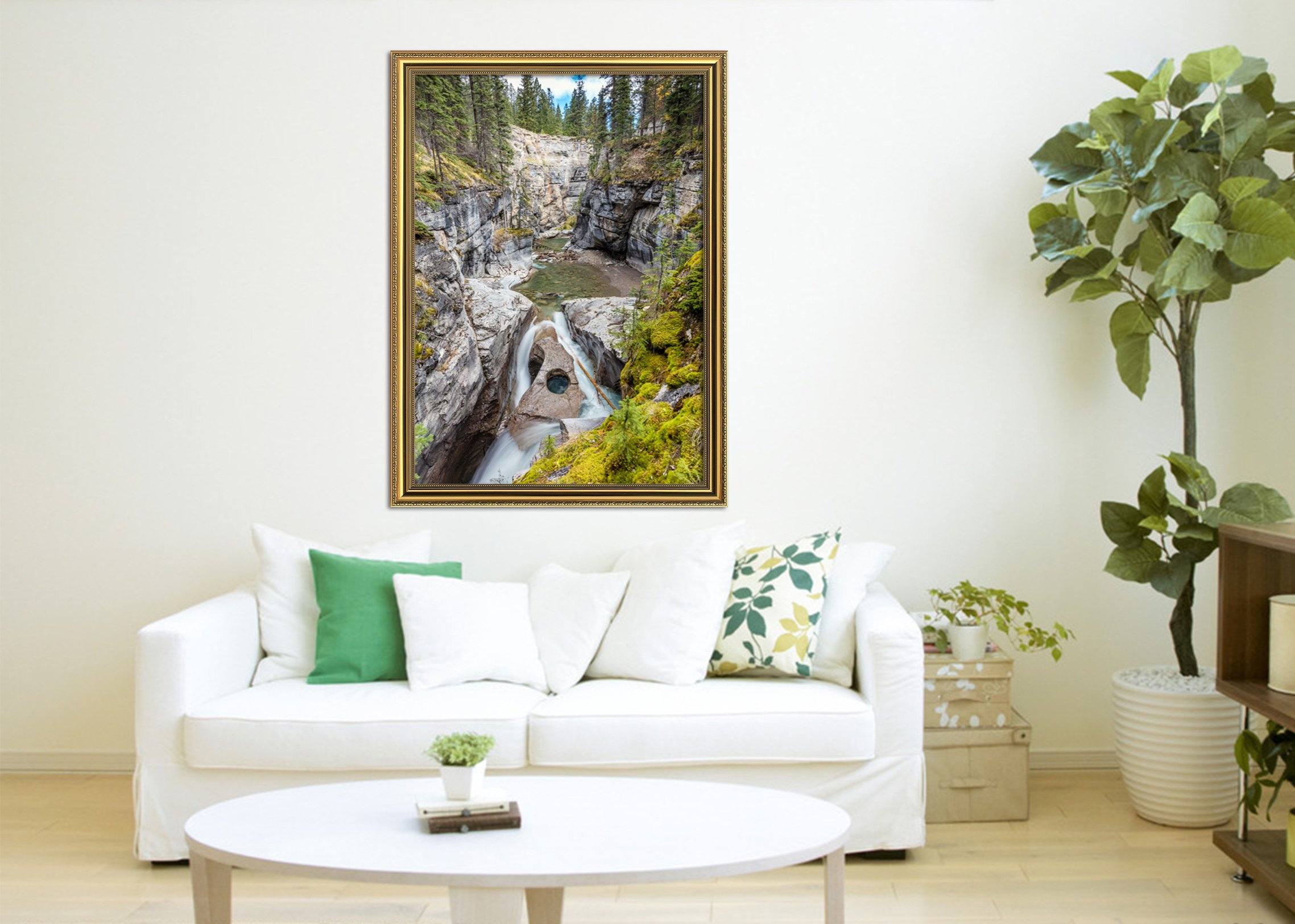 3D High Mountain 074 Fake Framed Print Painting Wallpaper AJ Creativity Home