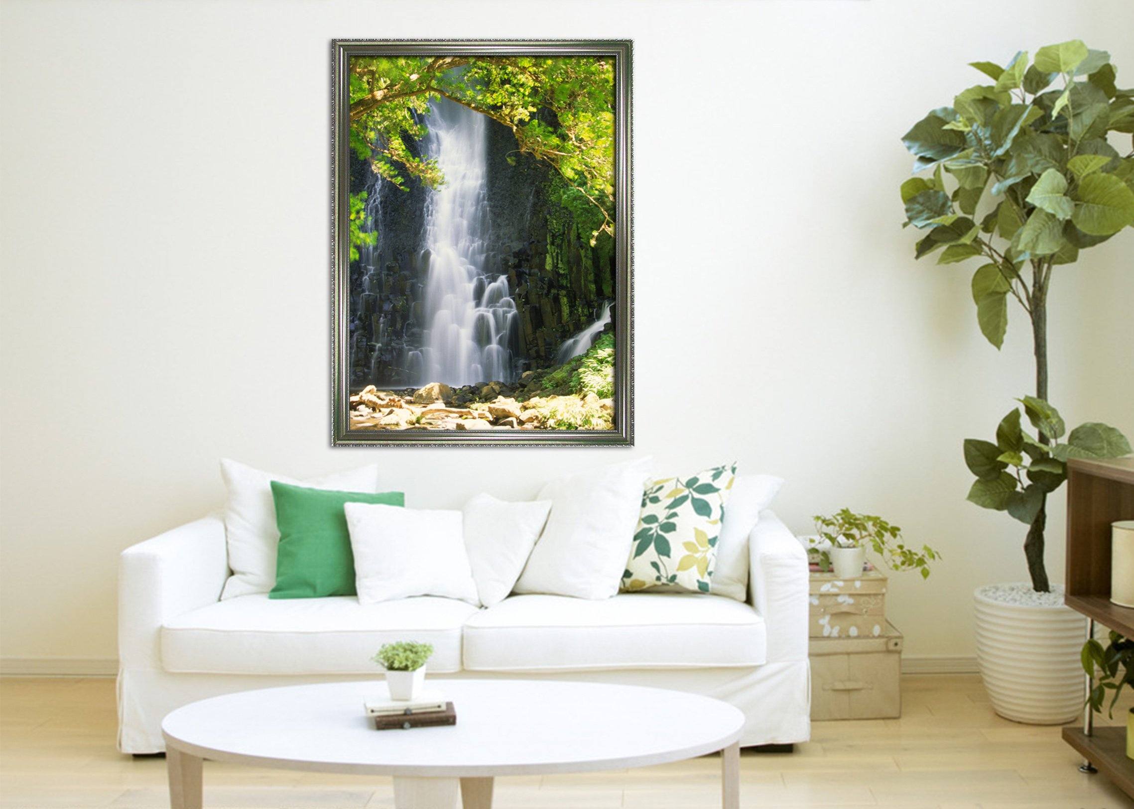 3D Precipitous Rock 063 Fake Framed Print Painting Wallpaper AJ Creativity Home