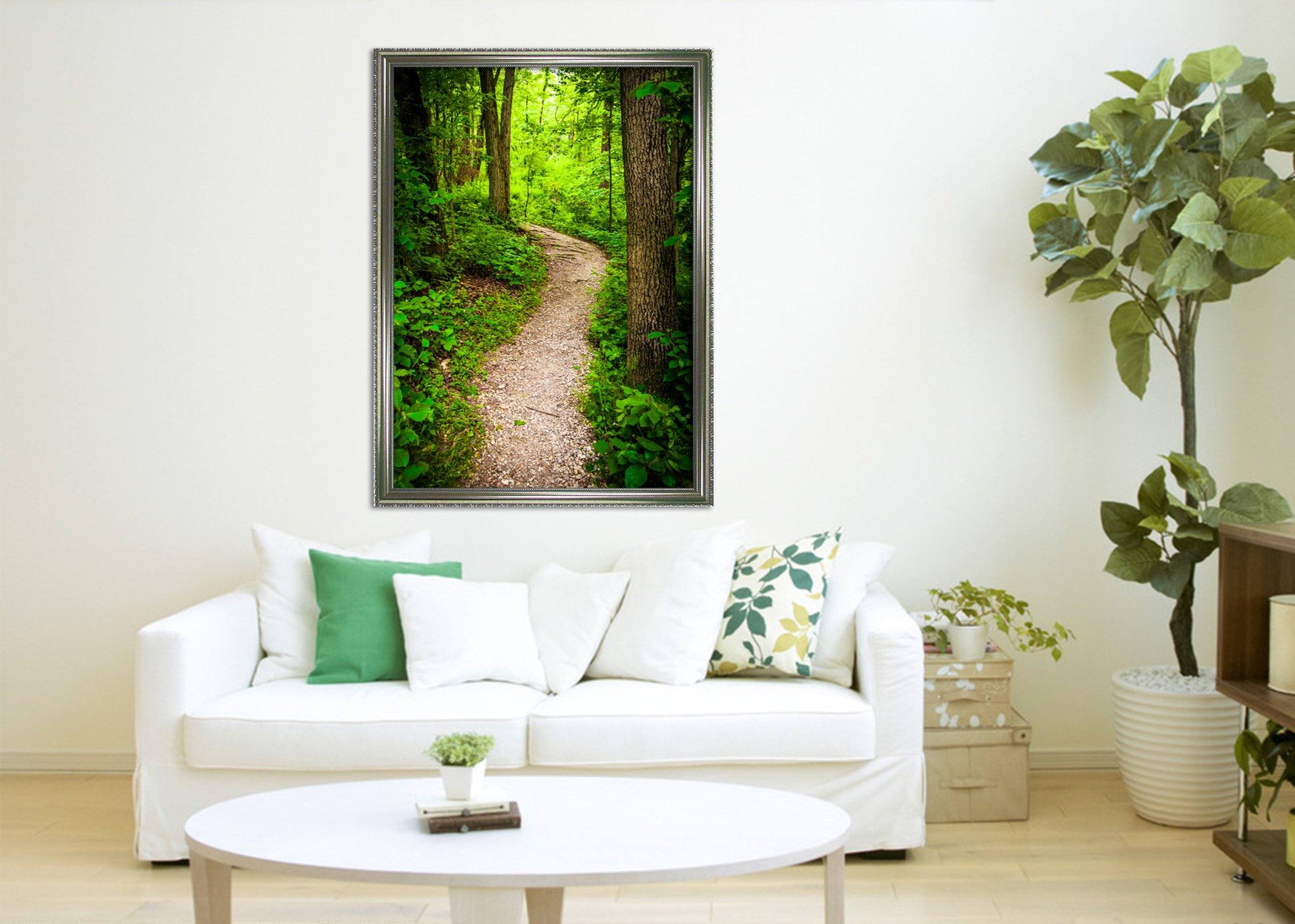 3D Forest Trail 109 Fake Framed Print Painting Wallpaper AJ Creativity Home