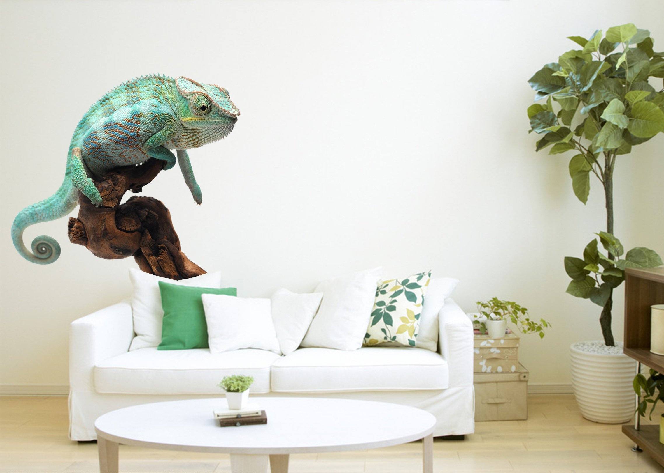 3D Lizard Face 207 Animals Wall Stickers Wallpaper AJ Wallpaper