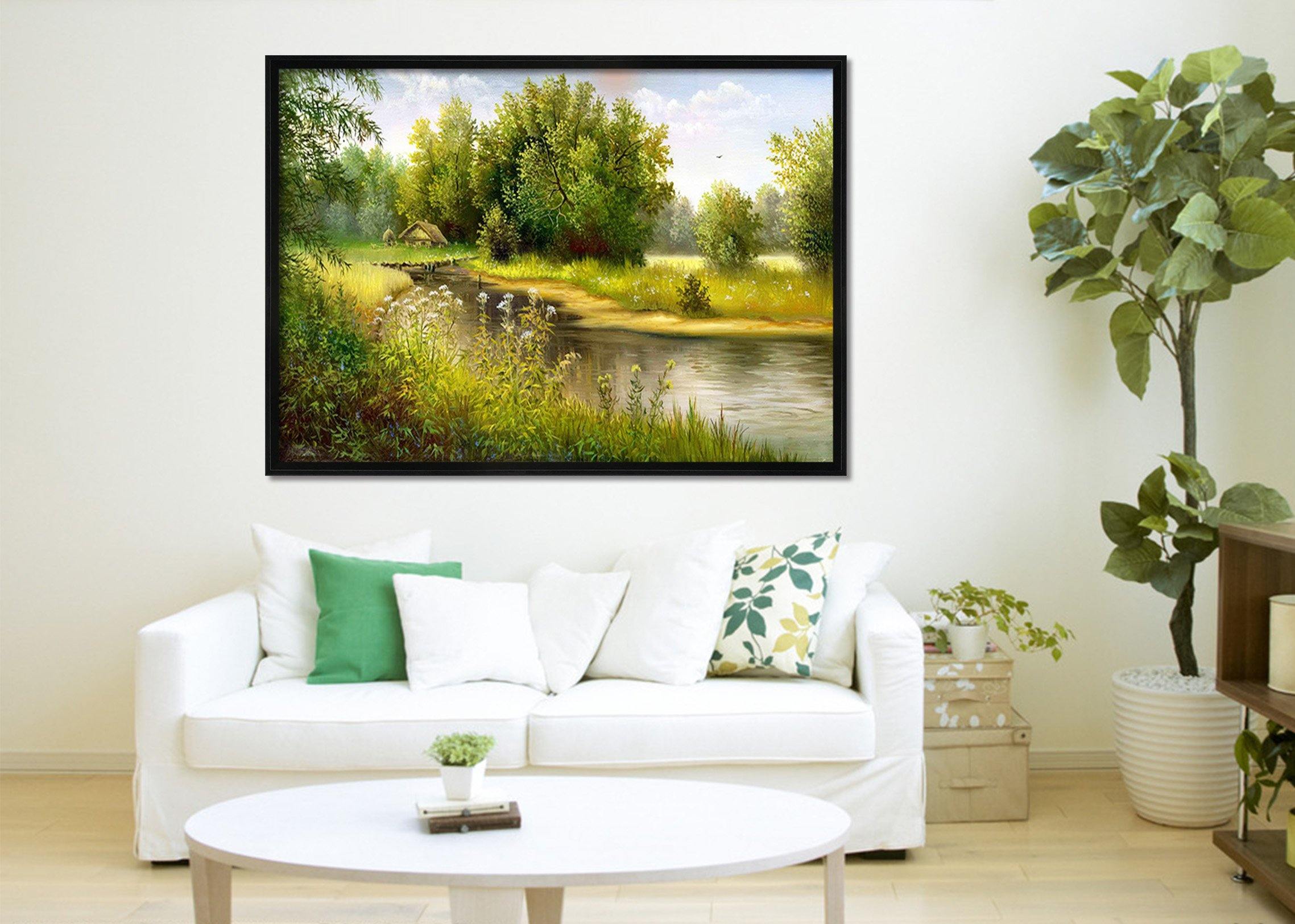 3D Small Wooden House 165 Fake Framed Print Painting Wallpaper AJ Creativity Home