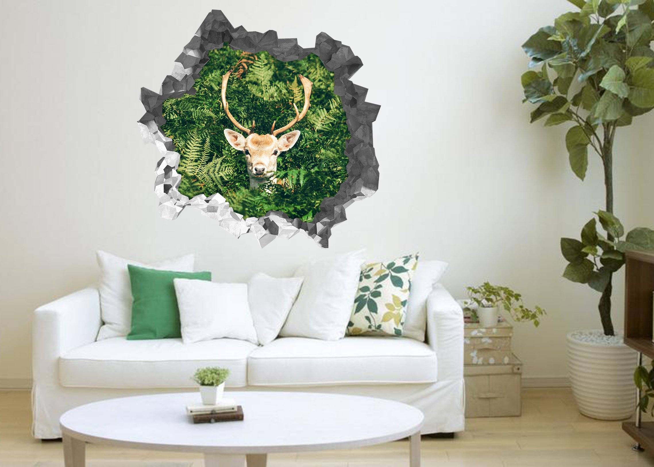 3D Plants Animal 198 Broken Wall Murals Wallpaper AJ Wallpaper