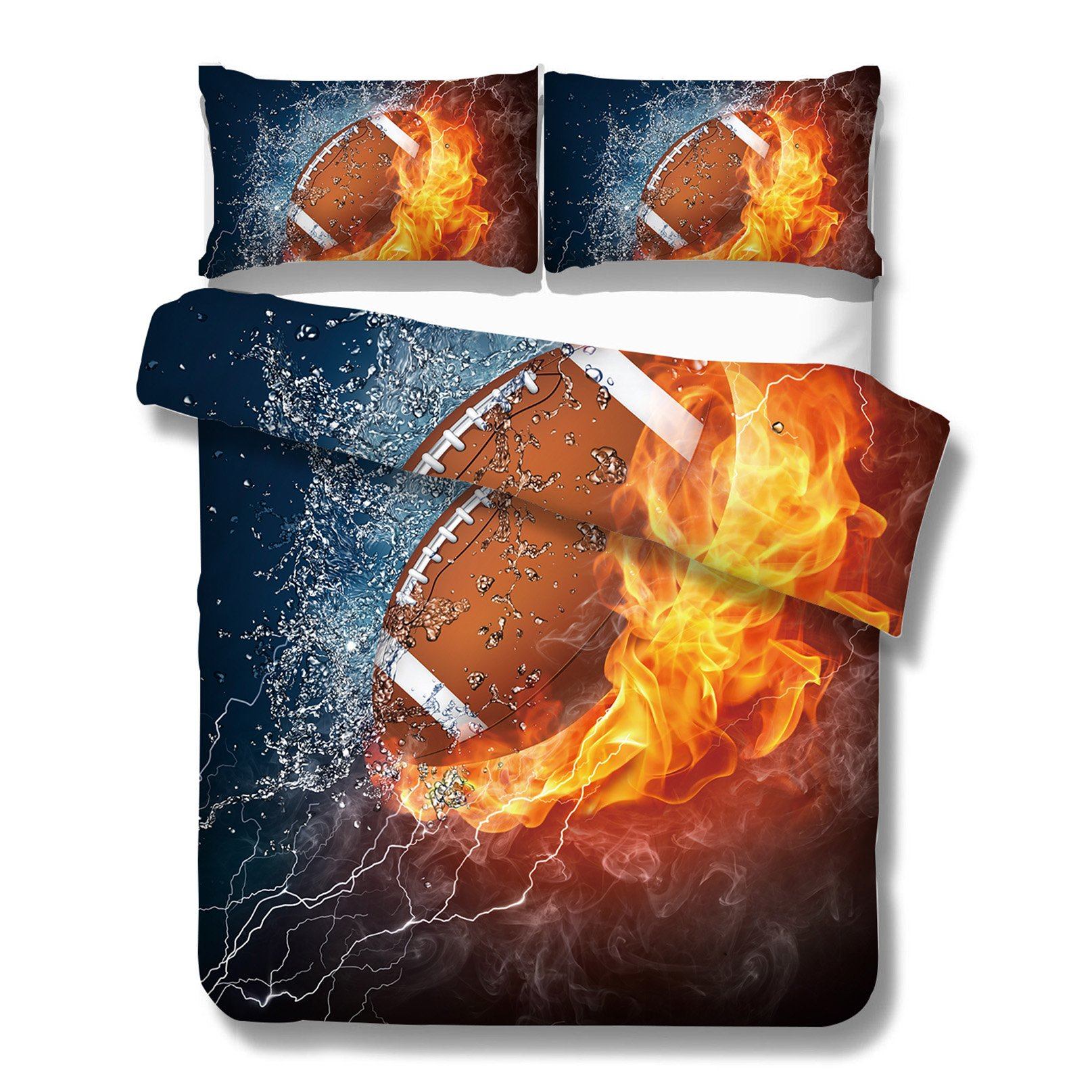 3D Rugby Burning 138 Bed Pillowcases Quilt Wallpaper AJ Wallpaper