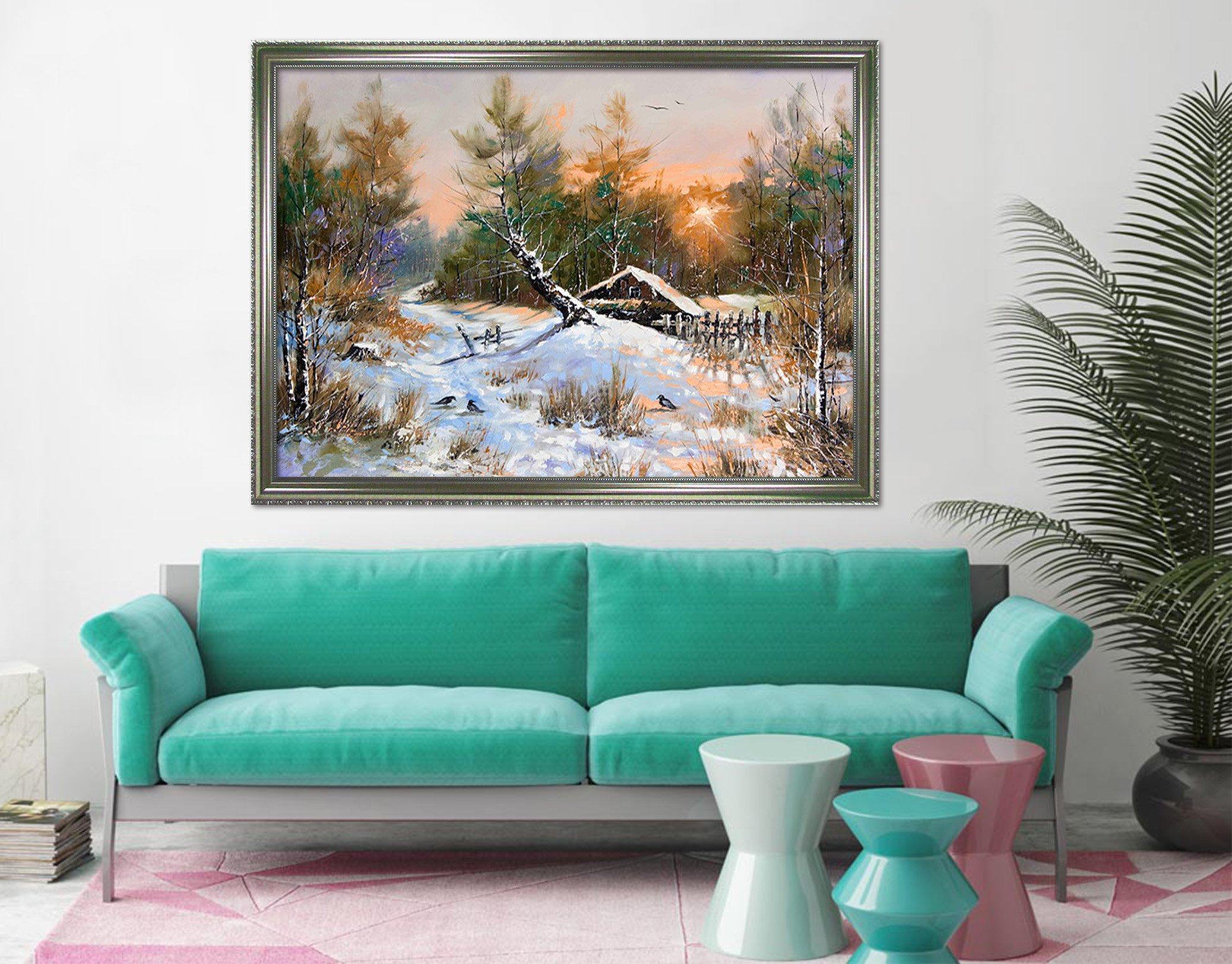 3D Landscape Tree 168 Fake Framed Print Painting Wallpaper AJ Creativity Home