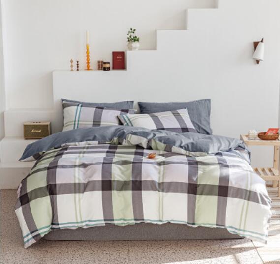 3D Grey Grid 30086 Bed Pillowcases Quilt